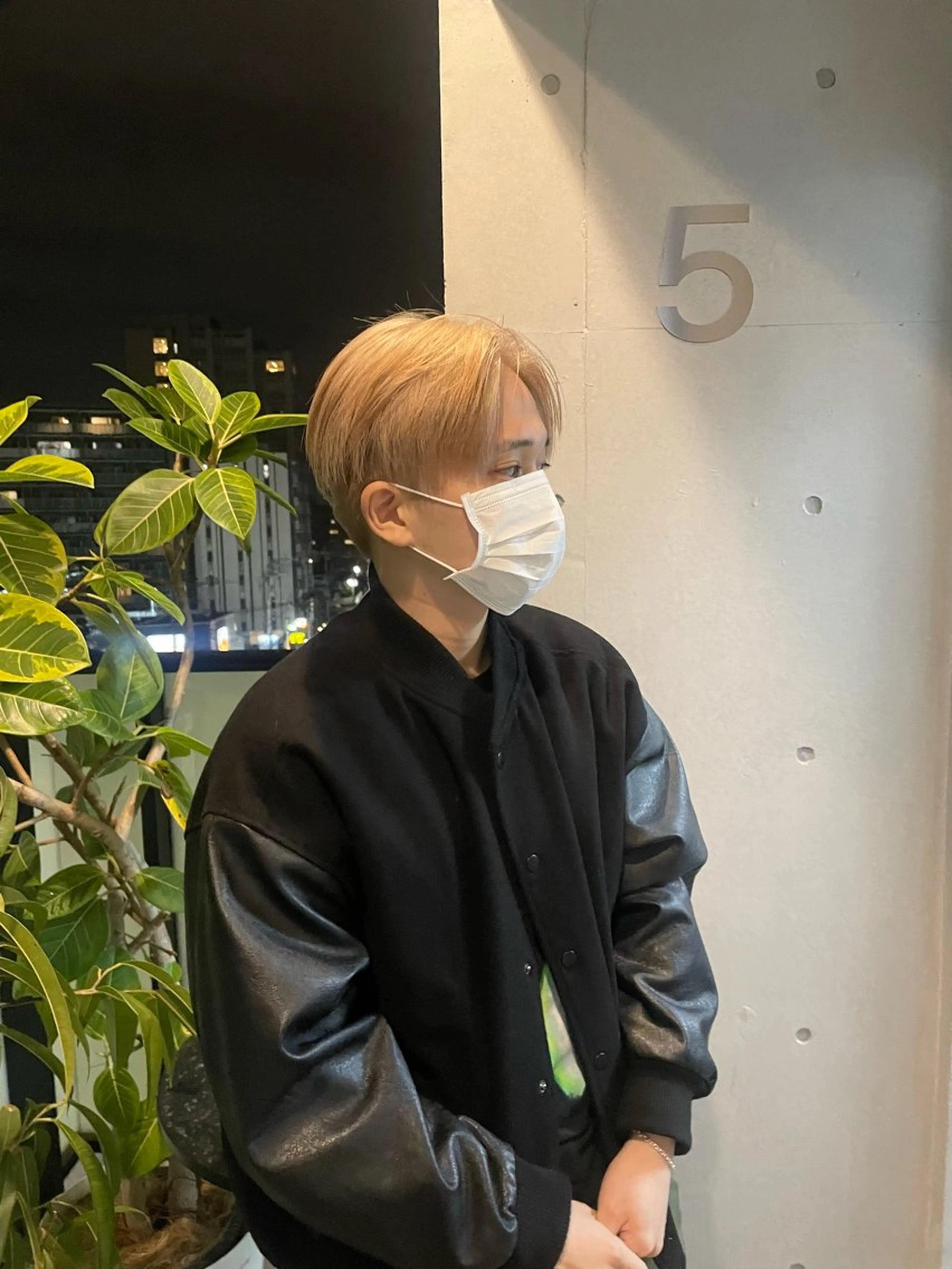 ショート カラー メンズ 抜け感ハイトーン/ ボブ/Ririnaのヘアスタイル