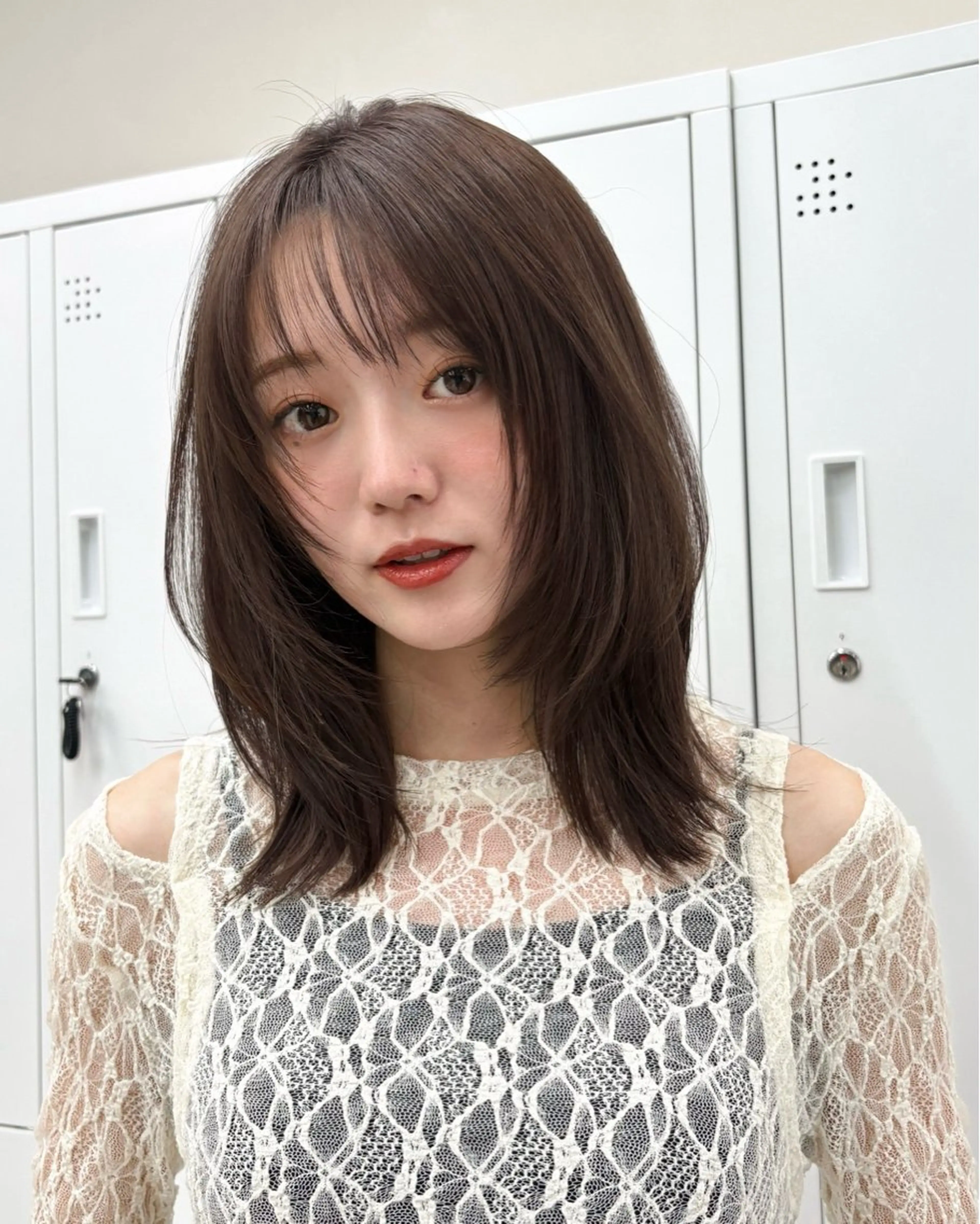 ミディアム カラー カット 後藤 愛美/レイヤーカットのヘアスタイル