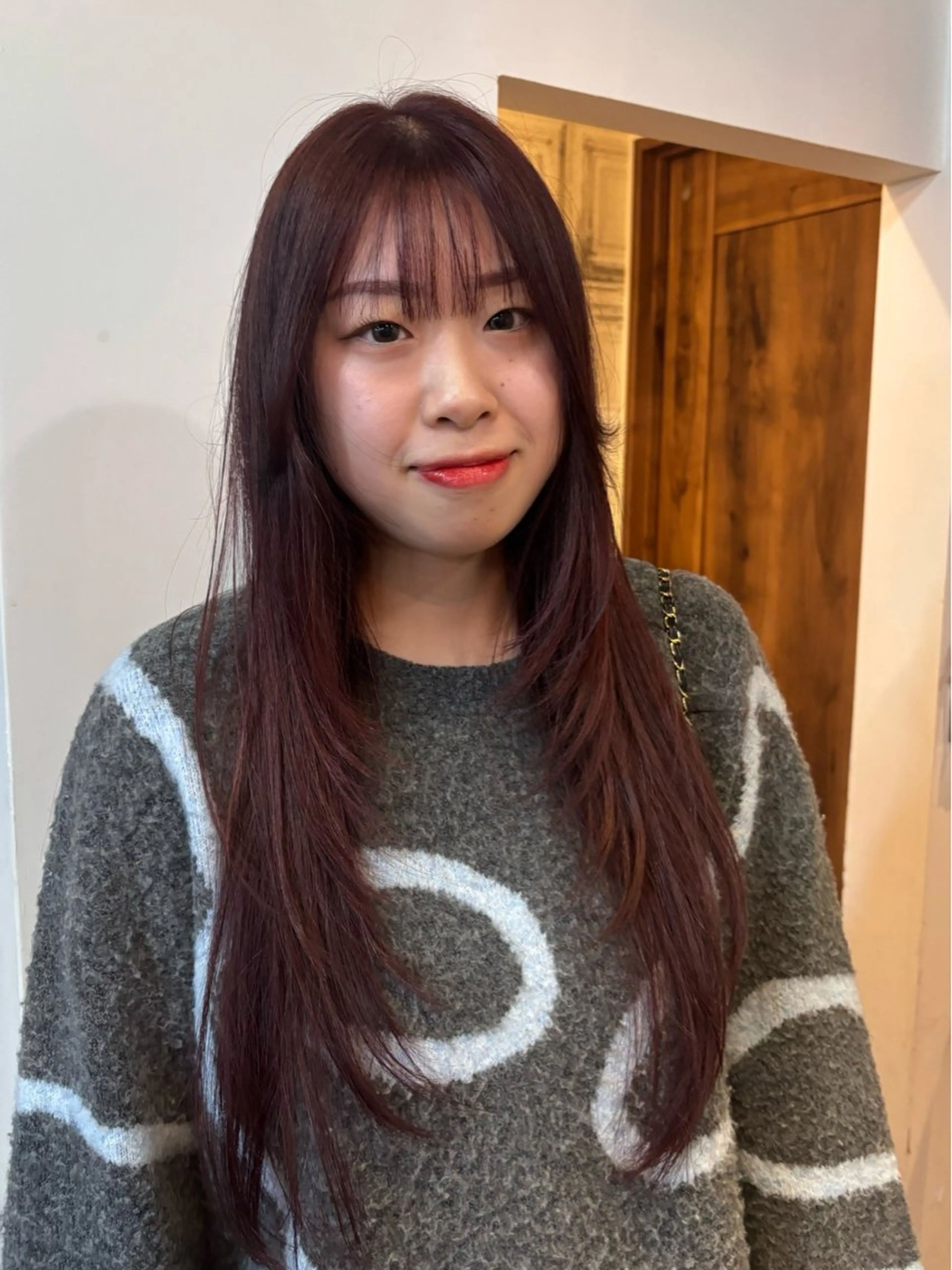 ロング カット ヘアカラー ウシロダ メグミ ／ボブ／透明感カラーのヘアスタイル