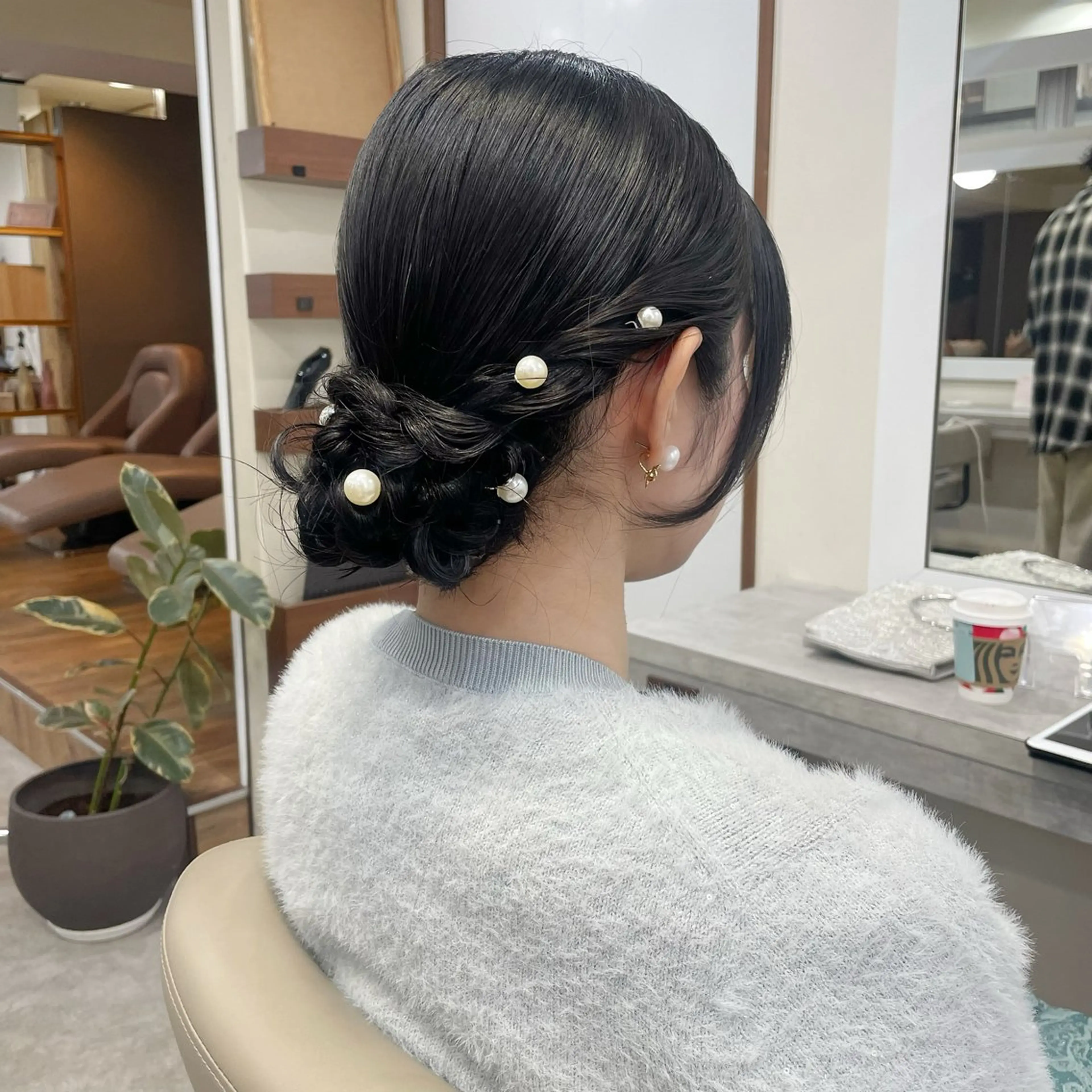 セミロング ヘアアレンジ 韓国風パーマ/ヘア セット/店長みづきのヘアスタイル