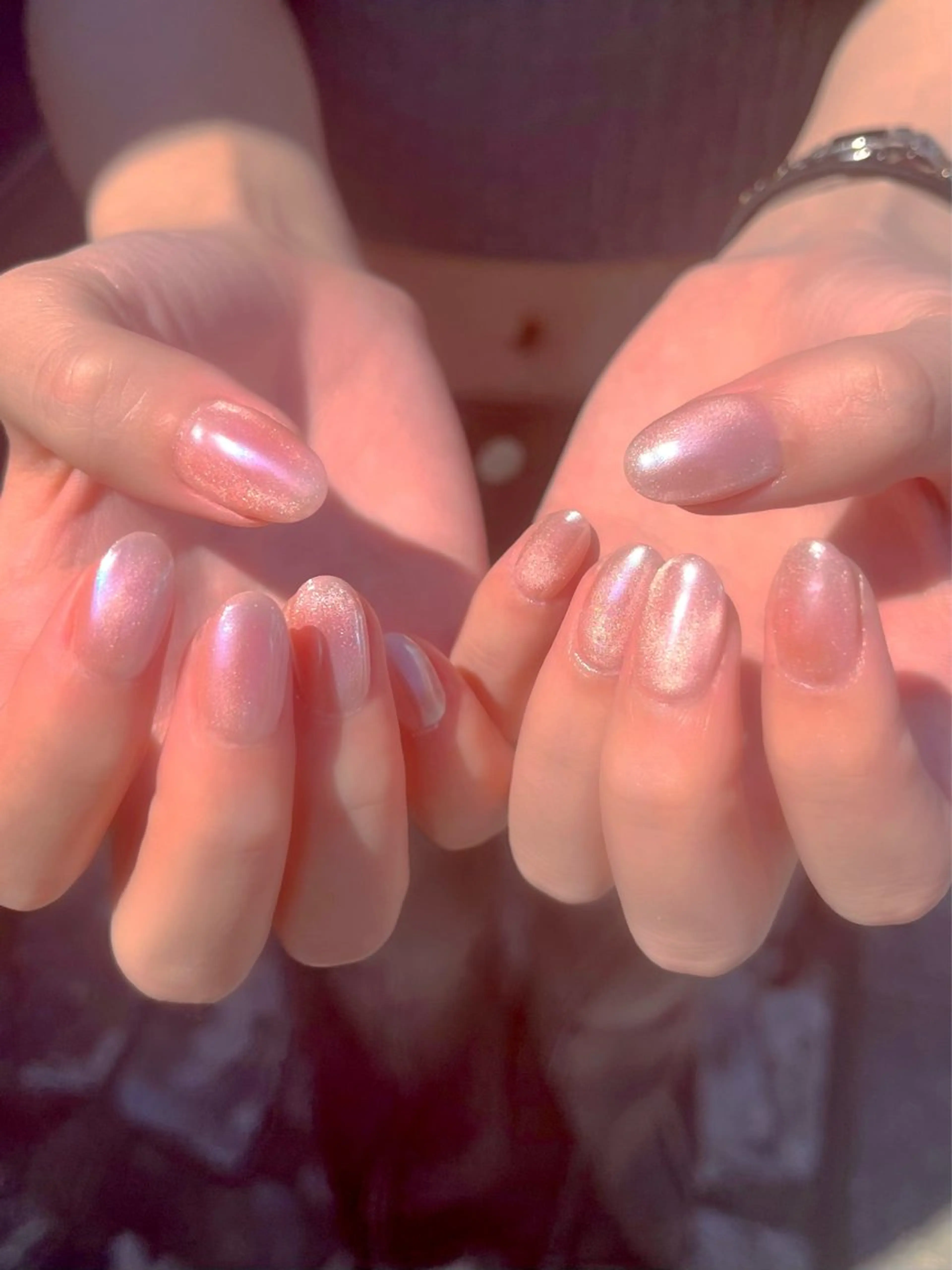 ネイル 氷ネイル・うるうるネイル キラキラネイル マグネットネイル ワンカラーネイル スカルプネイル nine.🦋 YUKOのネイルデザイン