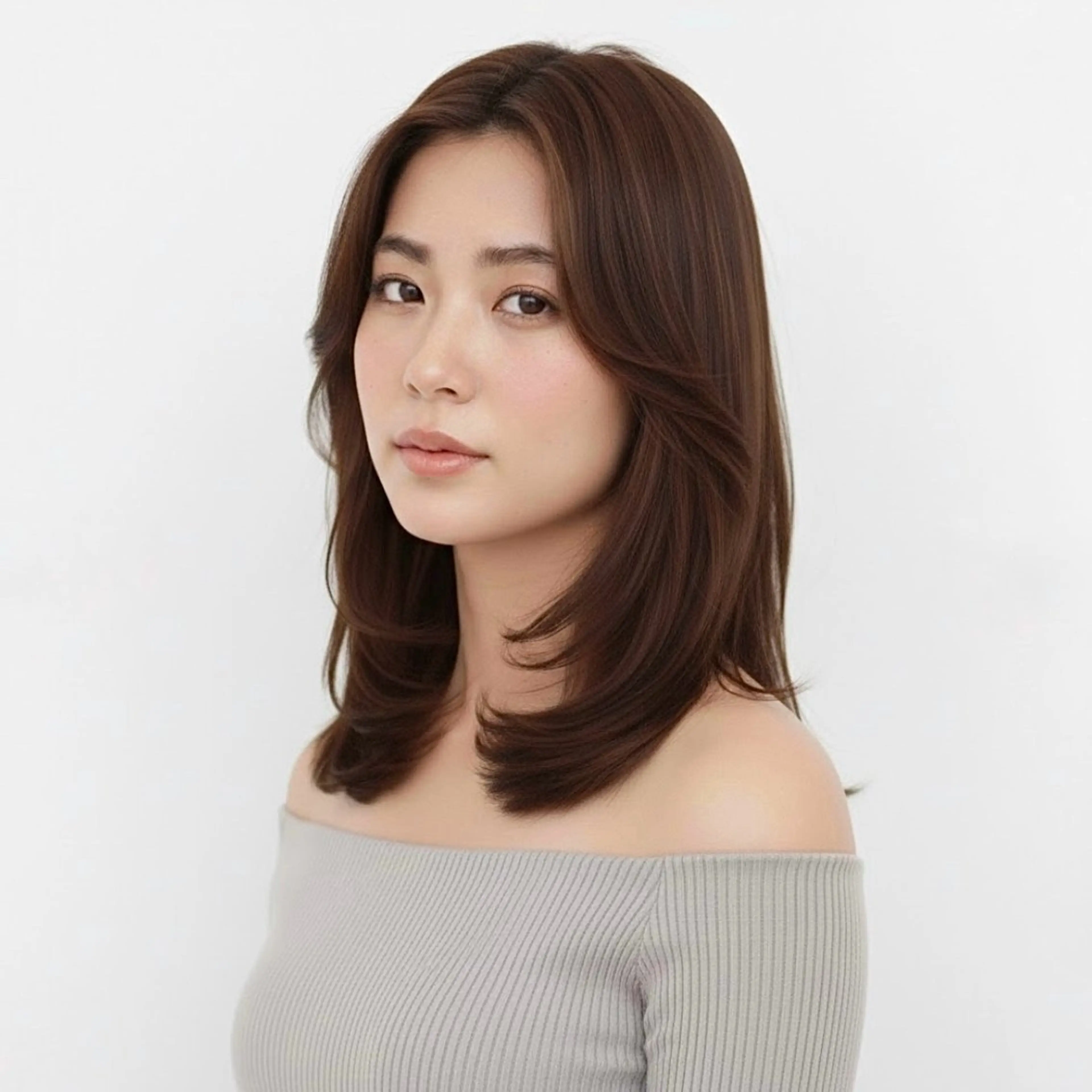 【透明感ベージュ】黄金比カット＋黄金比カラー（リタッチ）＋トリートメント✨の写真