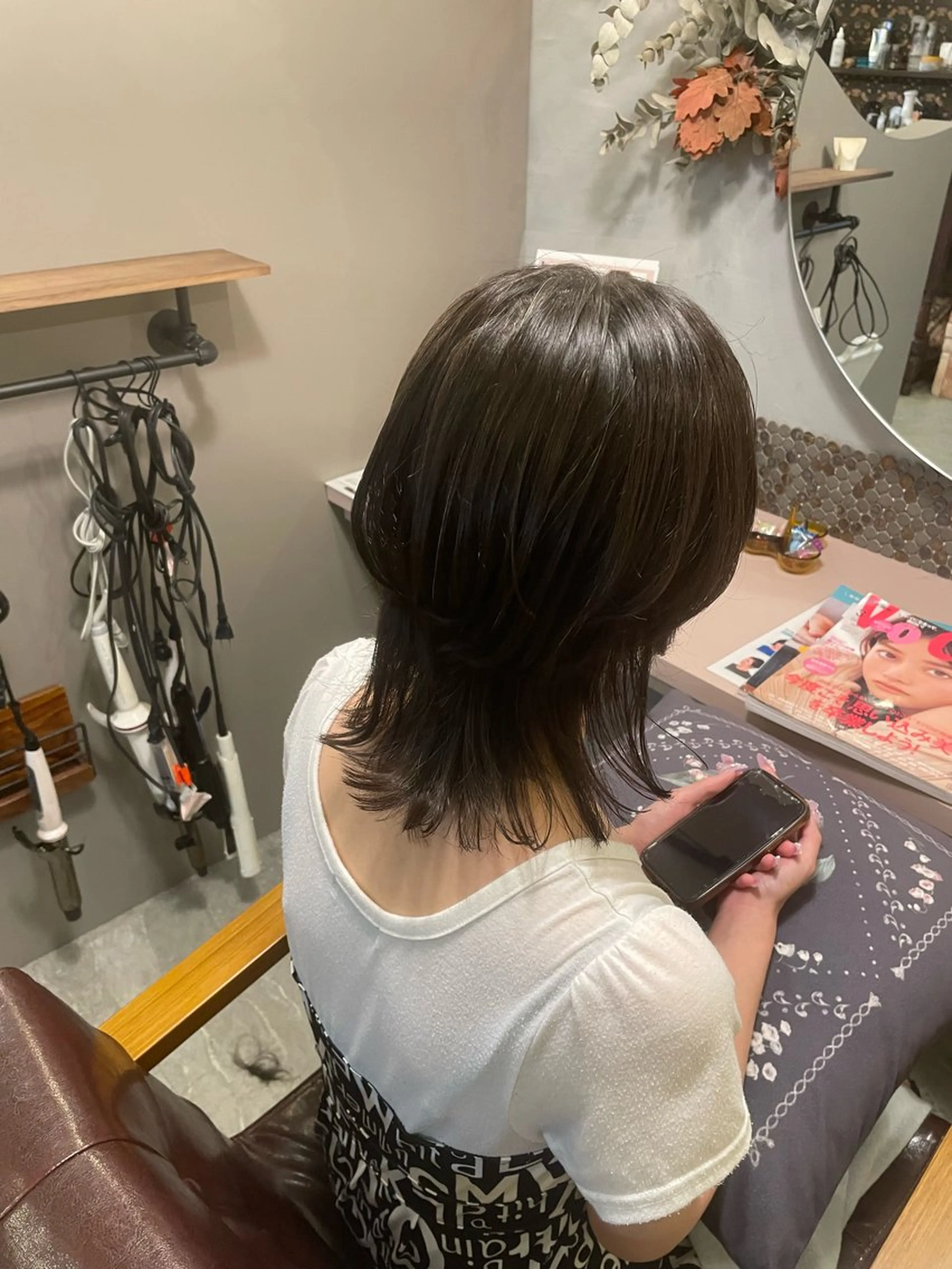 セミロング ボブ ウルフカット hair  make echo所属・hair make echo滿木あい花のヘアスタイル