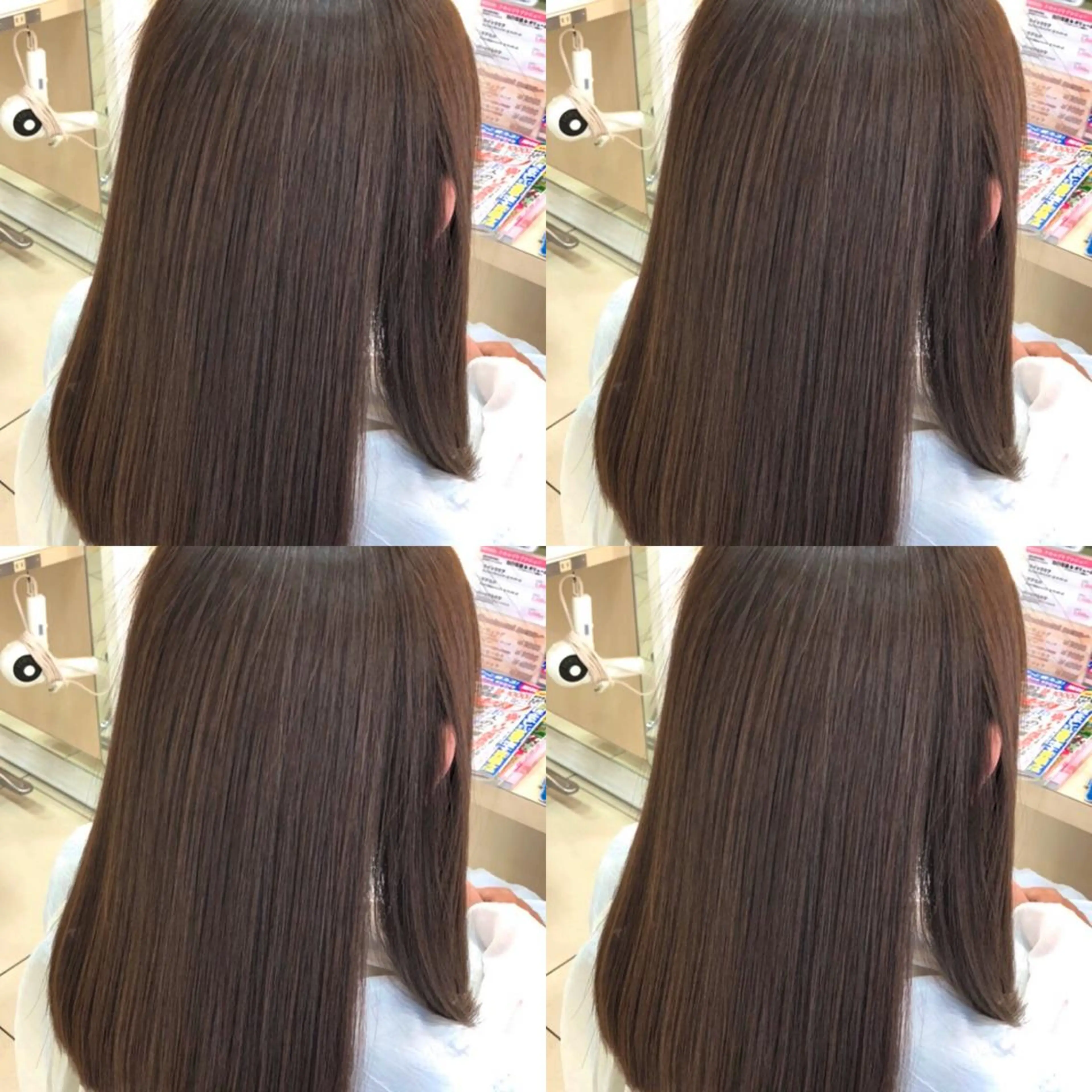 セミロング アッシュ 学生 髪質改善 レイヤーカット 縮毛矯正 Ash 山田 勇太のヘアスタイル