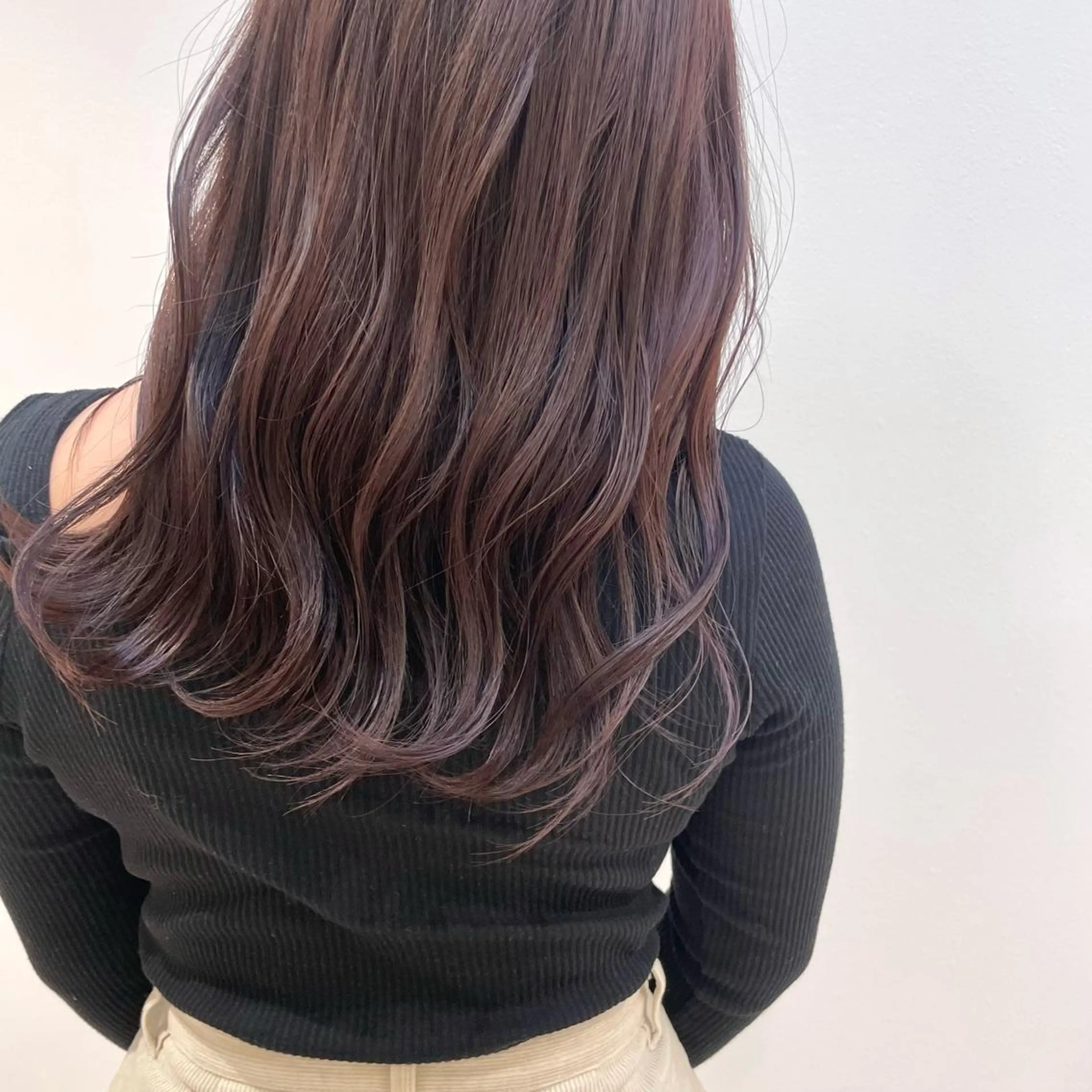 セミロング カラー ブラウンカラー カシス ヘアカラー レイヤー/ハイトーン 🫧‪Erikaのヘアスタイル