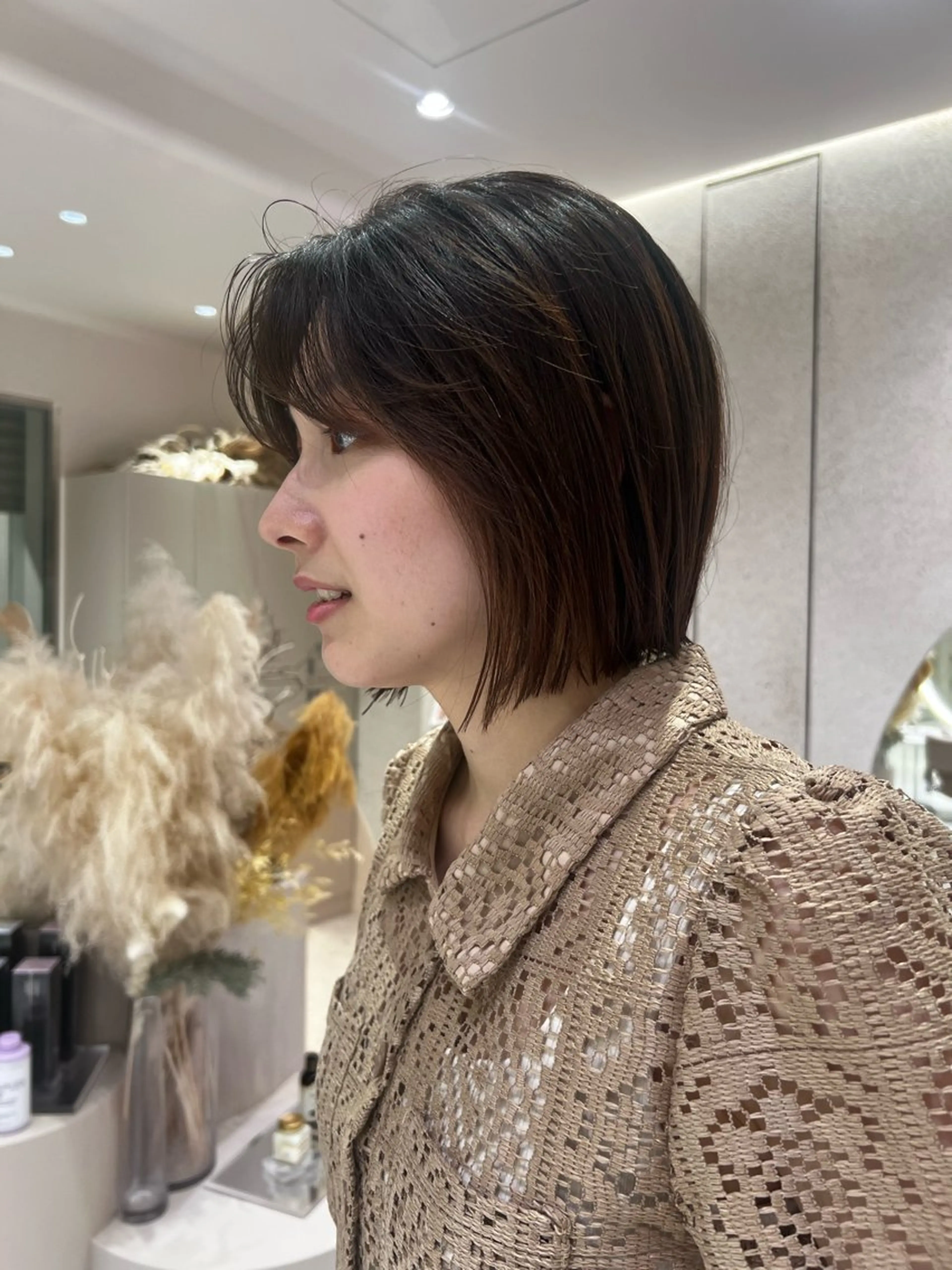 ミディアム ボブ mile所属・mei 🌔 似合わせヘルシーヘアのヘアスタイル