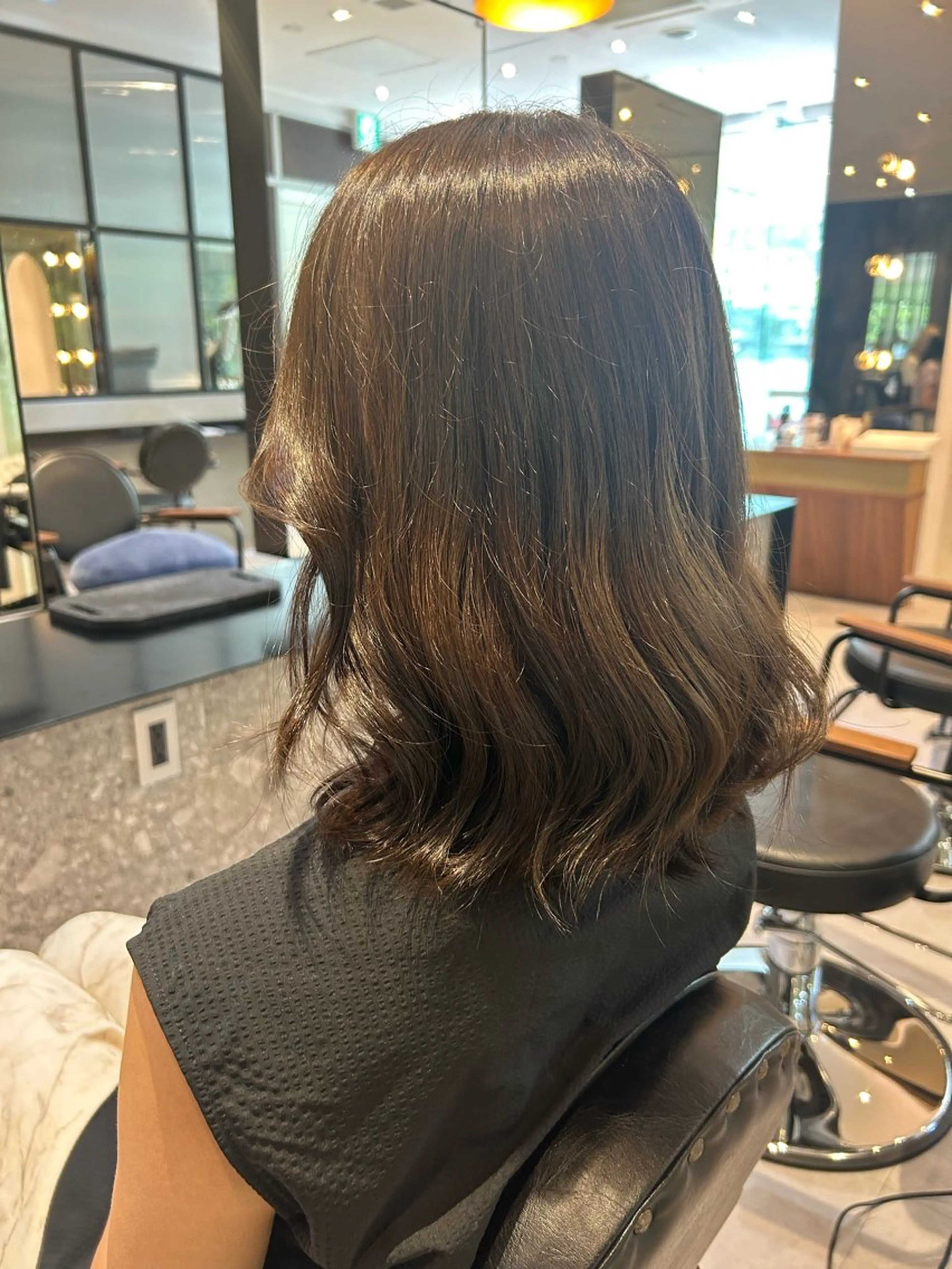 ミディアム カラー ヘアカラー トリートメント 縮毛矯正/カット/ 韓国ヘア/蛯原🍤のヘアスタイル