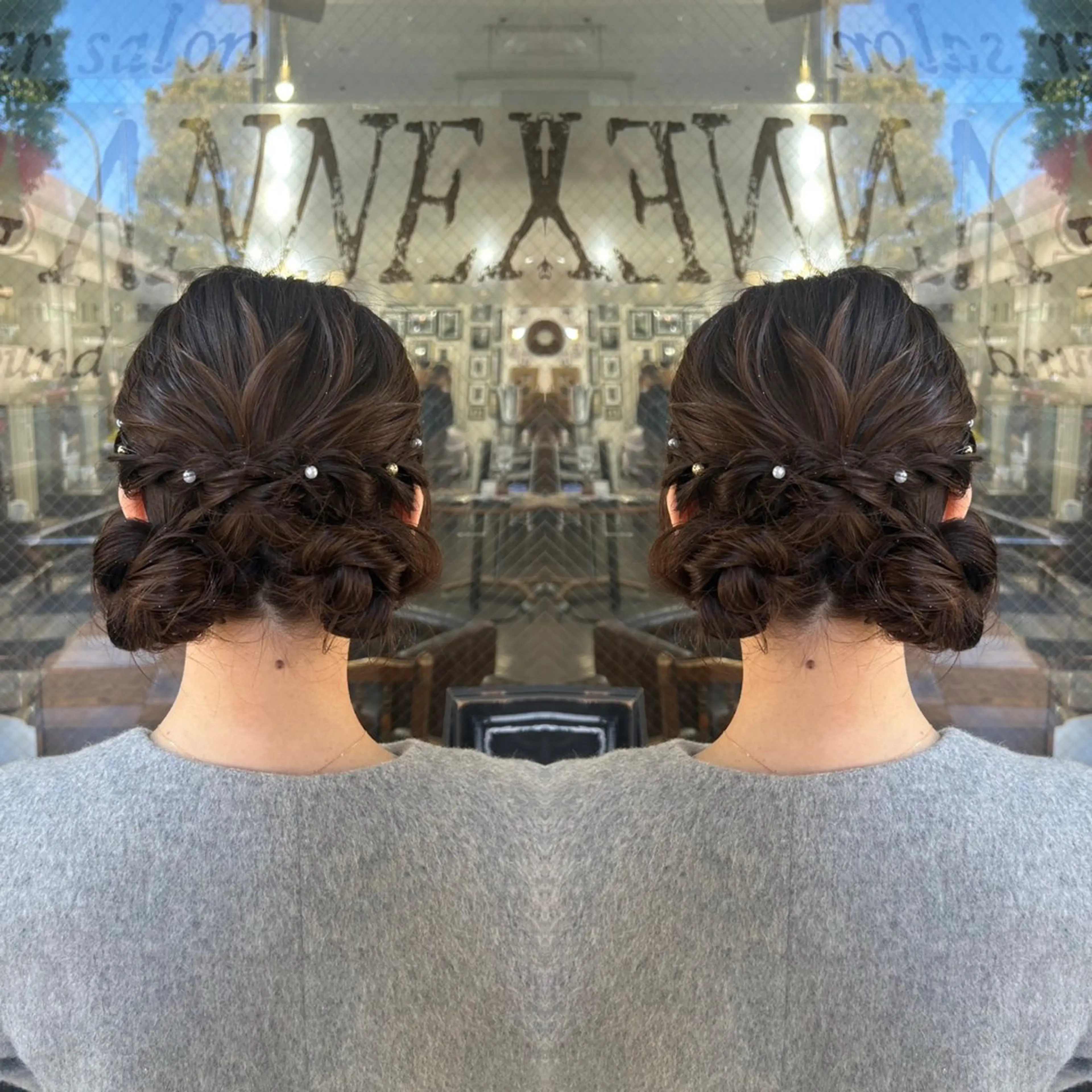 セミロング ヘアアレンジ ☻モエカ/ハイトーン アレンジ☻のヘアスタイル