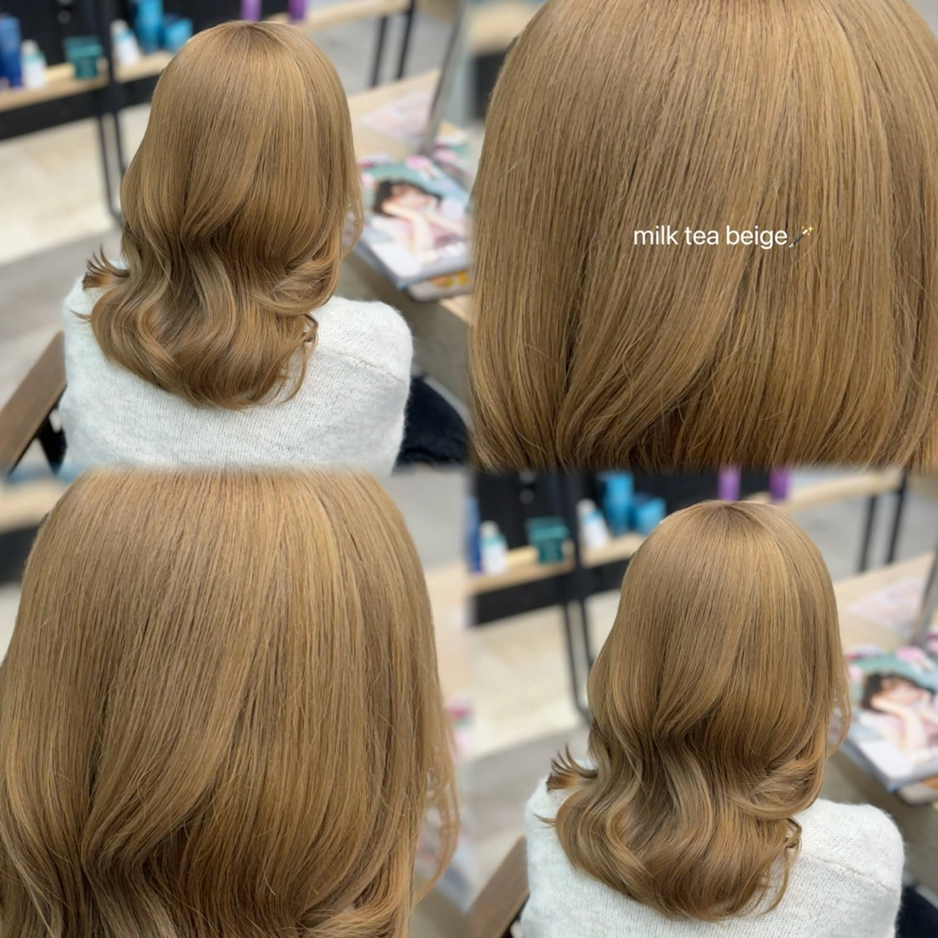 セミロング カラー ブリーチ ヘアカラー ハイトーン/艶カラー /ケアブリーチ/香音のヘアスタイル