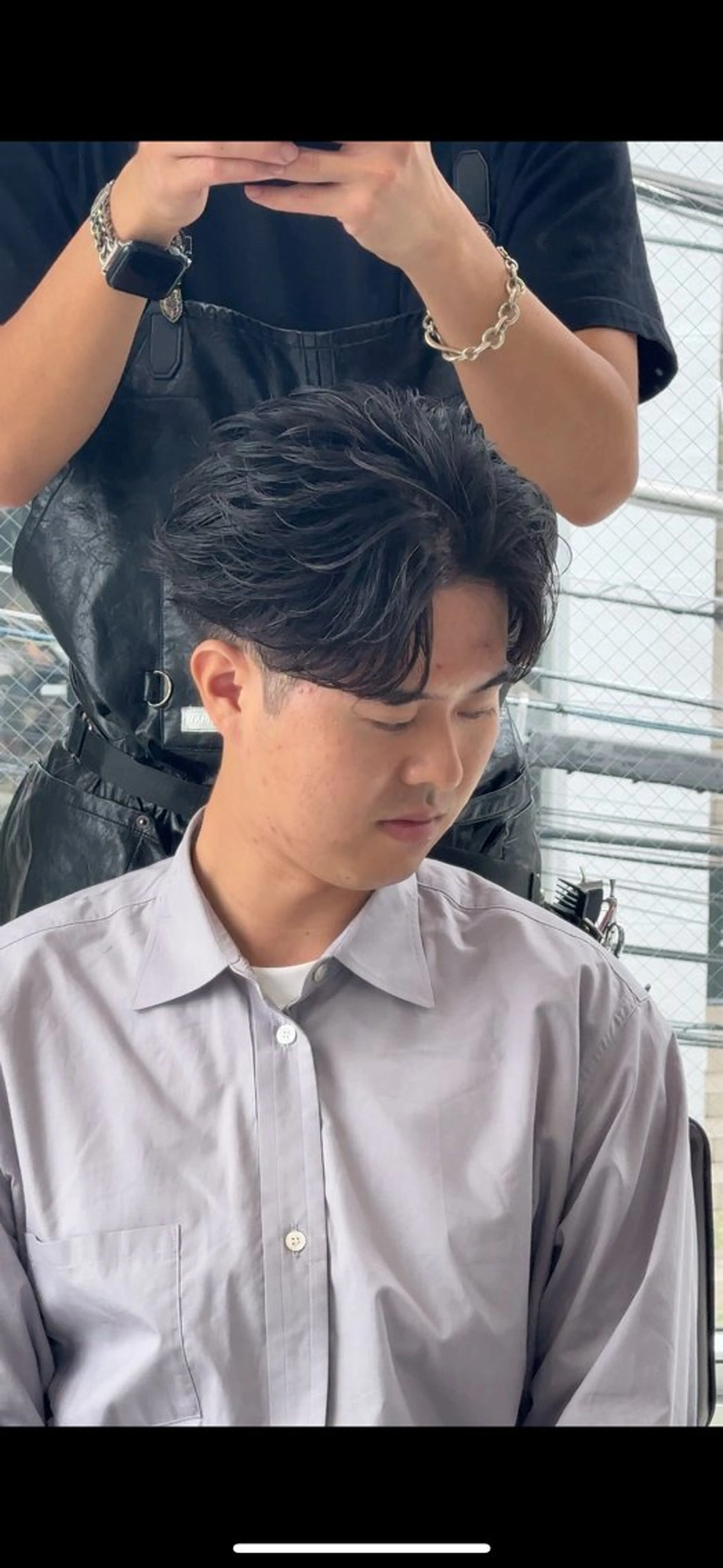 men'sカット➕フェザーパーマ➕トリートメント🪶の写真