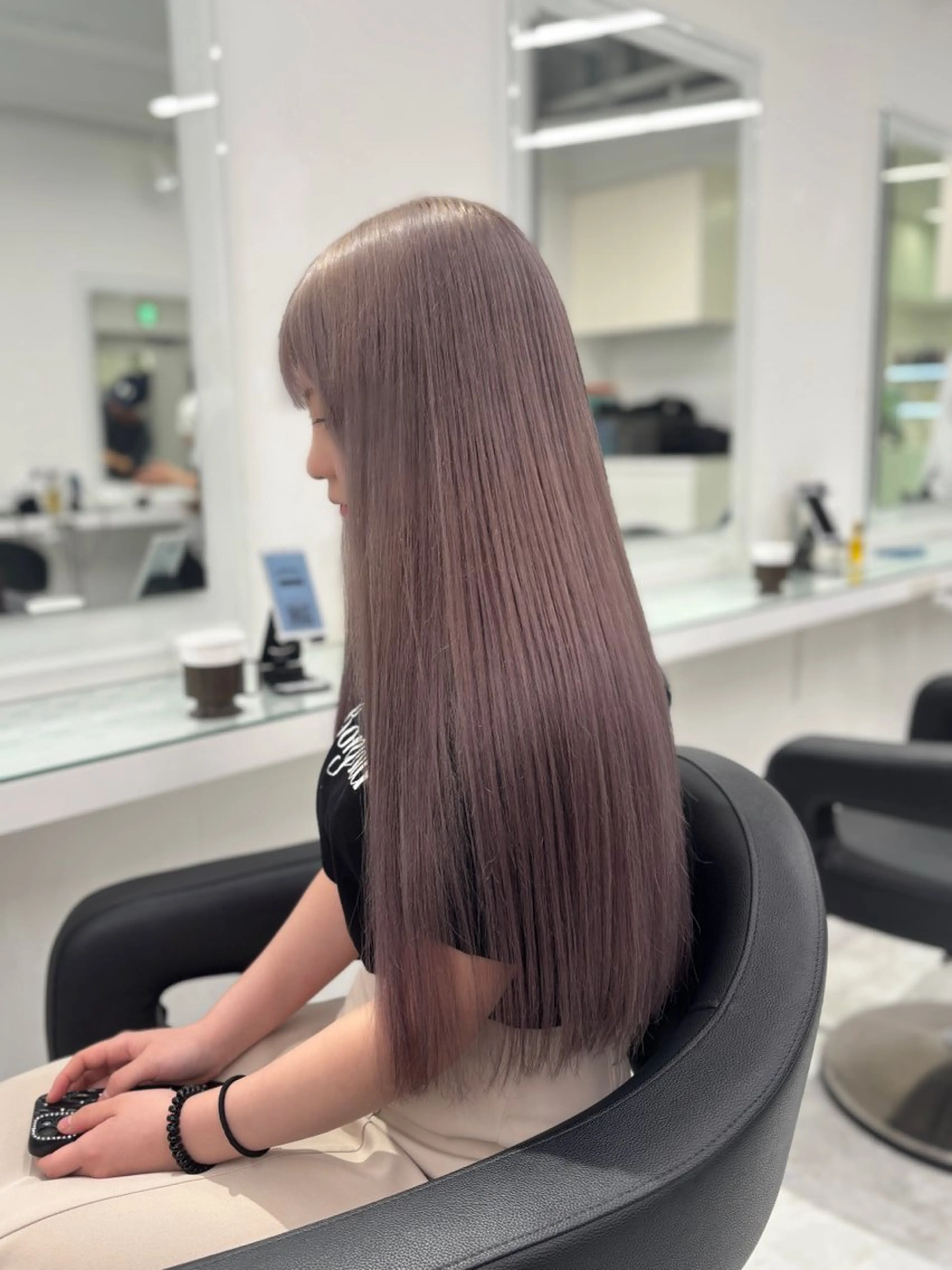 ロング カラー ヘアカラー トリートメント 💖ミルクティー💖 あかり💖のヘアスタイル