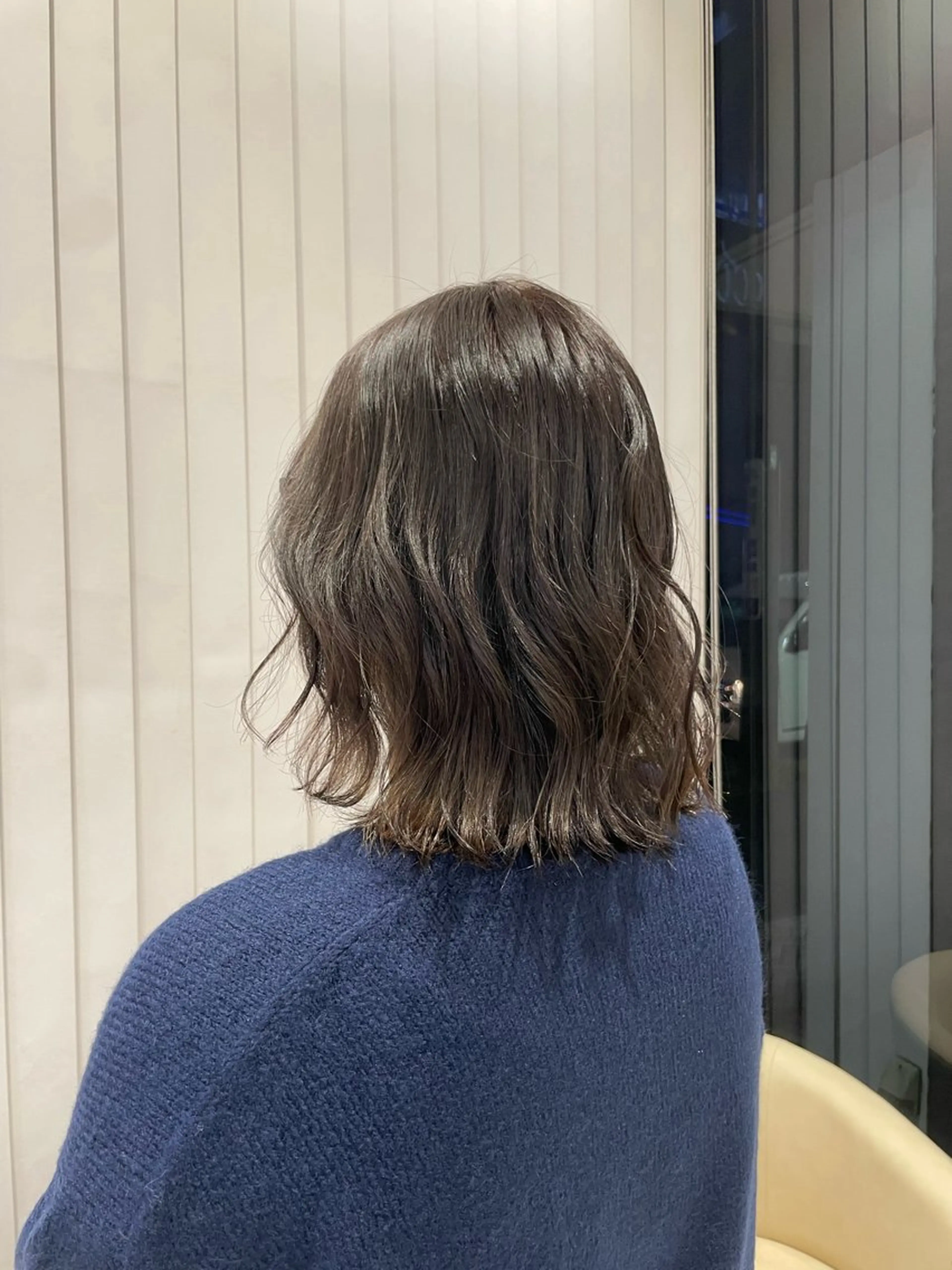 ミディアム カラー ベージュカラー ブラウンカラー ブラウンベージュ ヘアカラー トリートメント クロスパーマ/うる艶 カラー/Kurumiのヘアスタイル