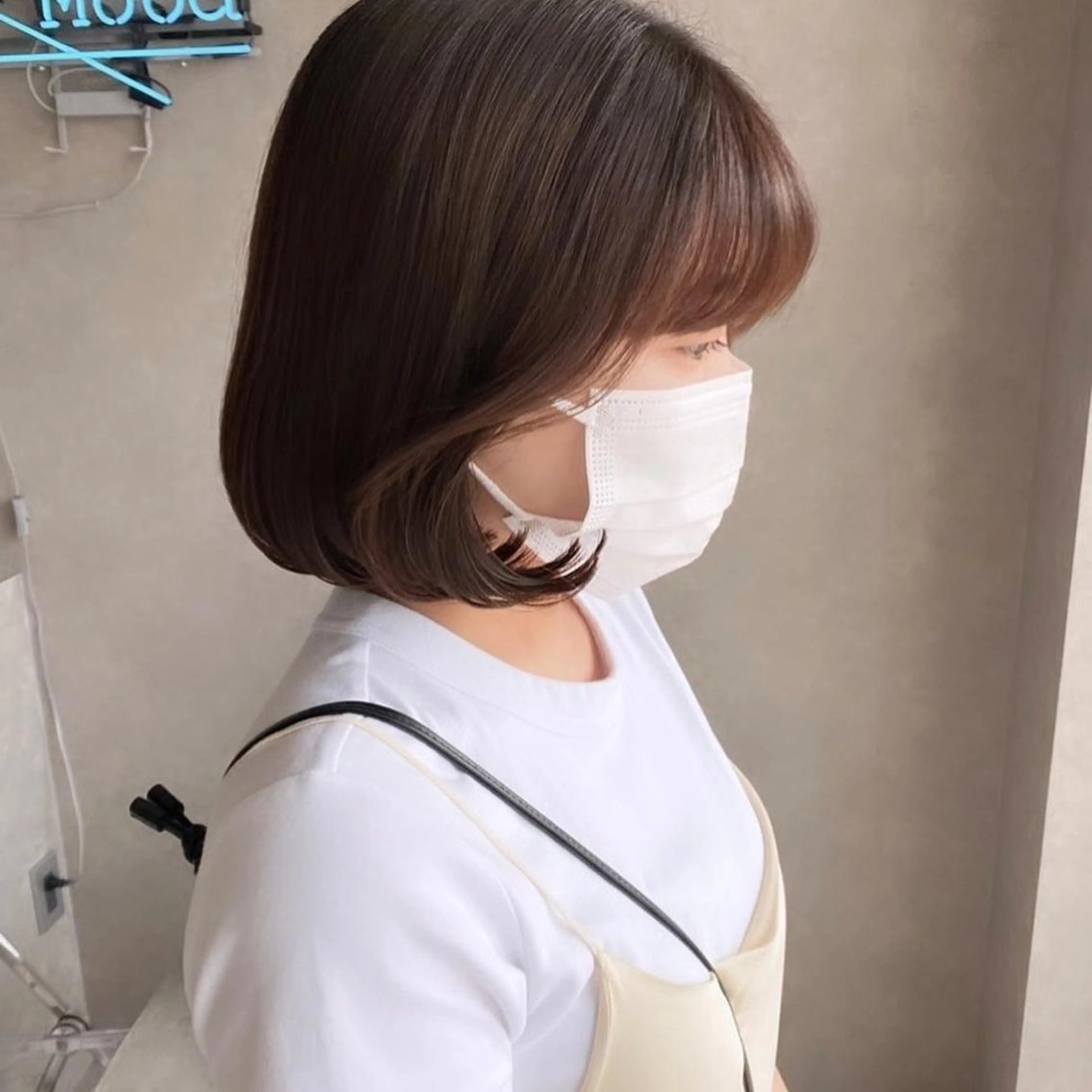 ミディアム ボブ 韓国風ヘア mood alissaのヘアスタイル