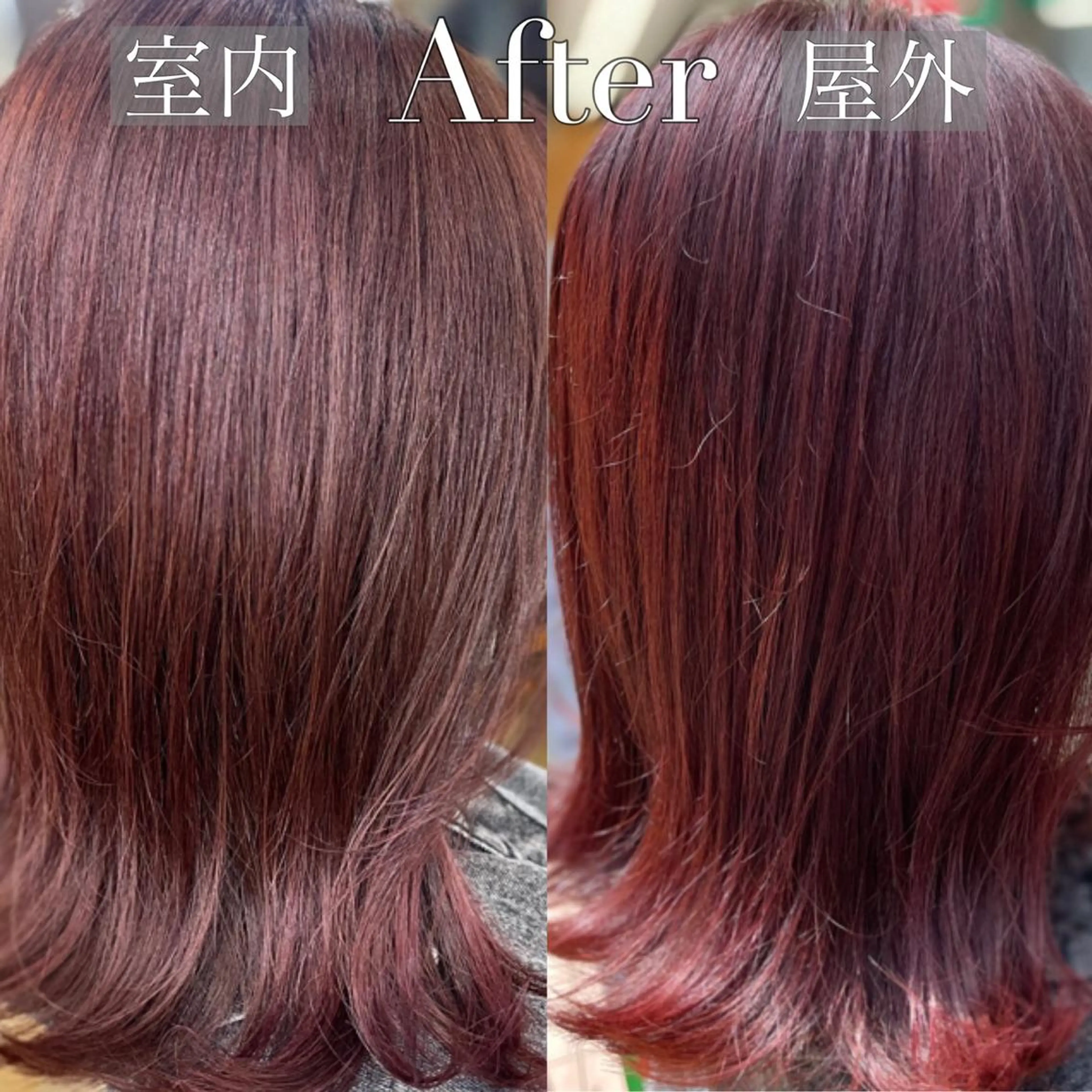 セミロング カラー マツエク・マツパ ブリーチ カシス 穐山 翔のヘアスタイル