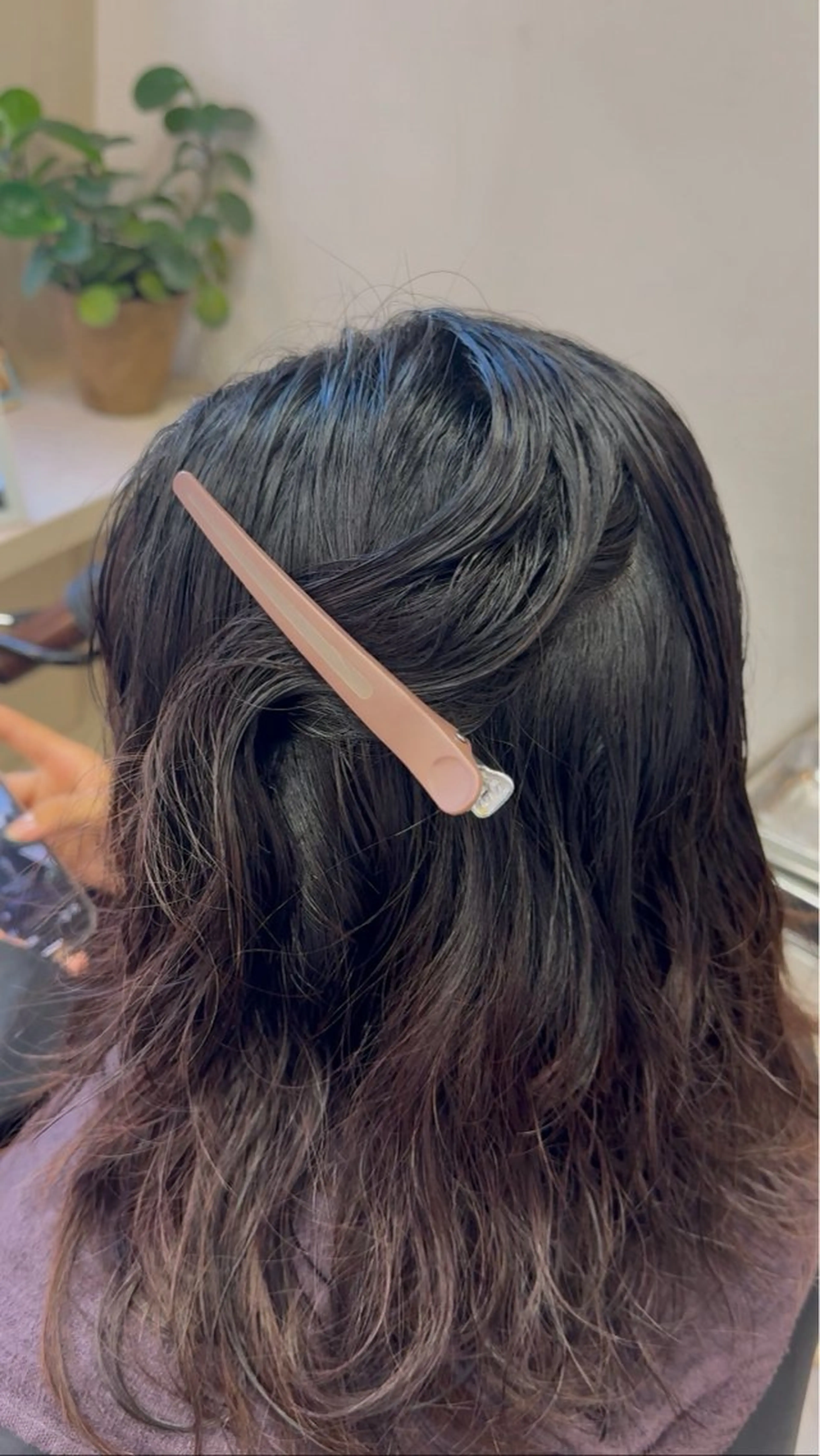 セミロング 横浜｜韓国レイヤー｜ 暖色カラー｜まなとのヘアスタイル