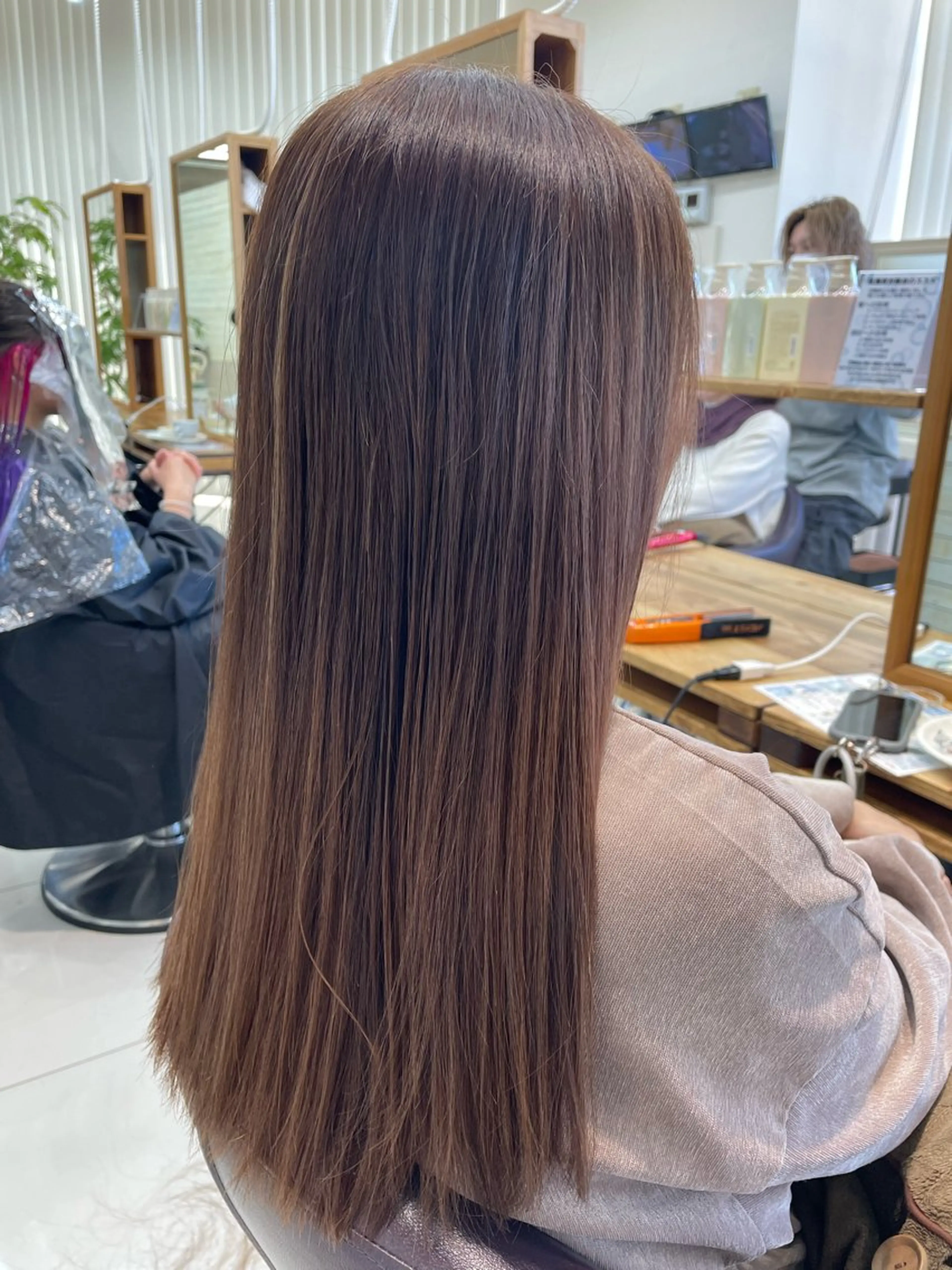 カラー ベージュカラー ブリーチ ブラウンカラー ブリーチなしカラー カット ヘアカラー トリートメント なな /カラー/アレンジのヘアスタイル