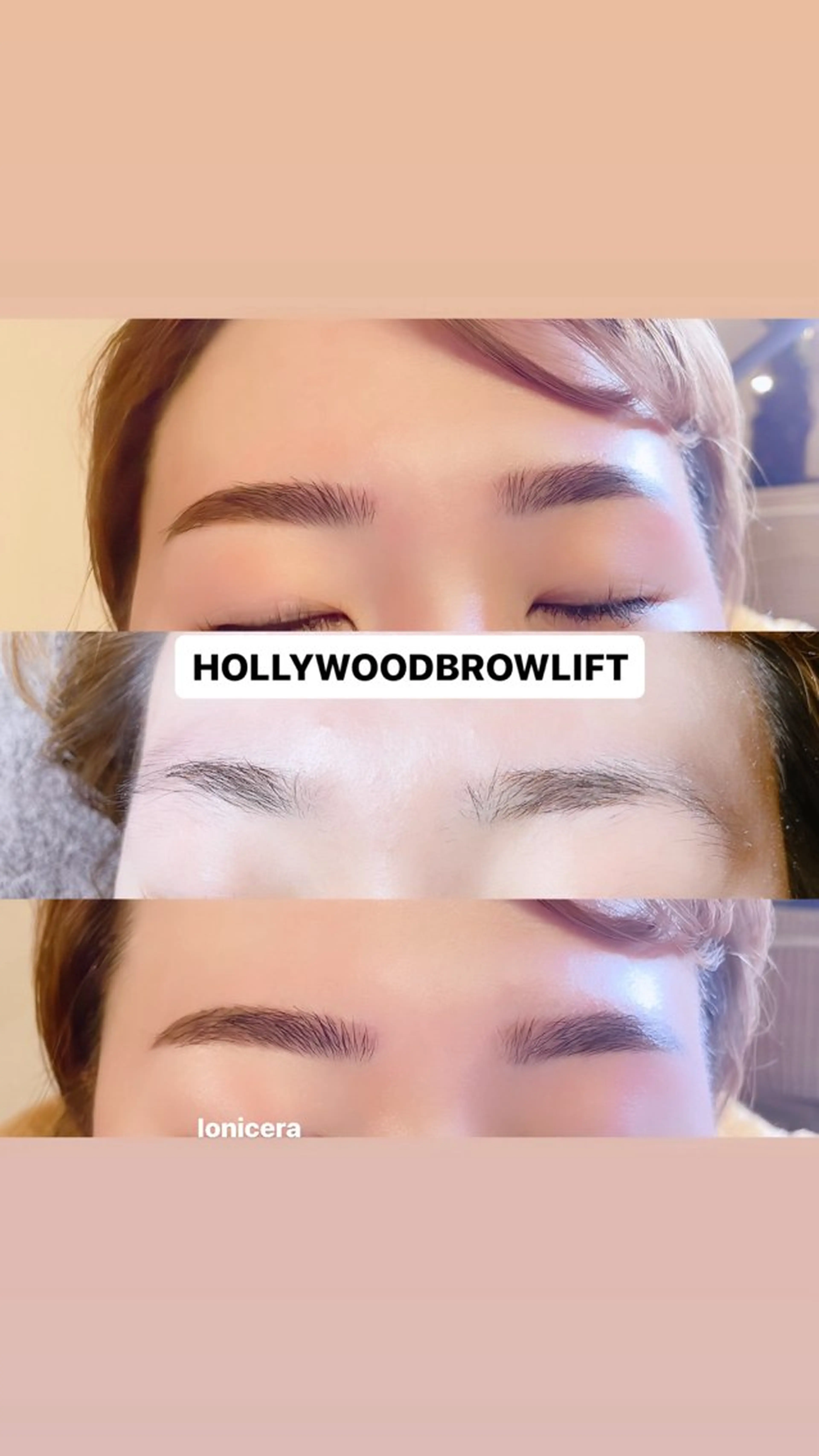 ハリウッドブロウリフト(眉毛パーマのみ、waxなし、メイクなし)の写真