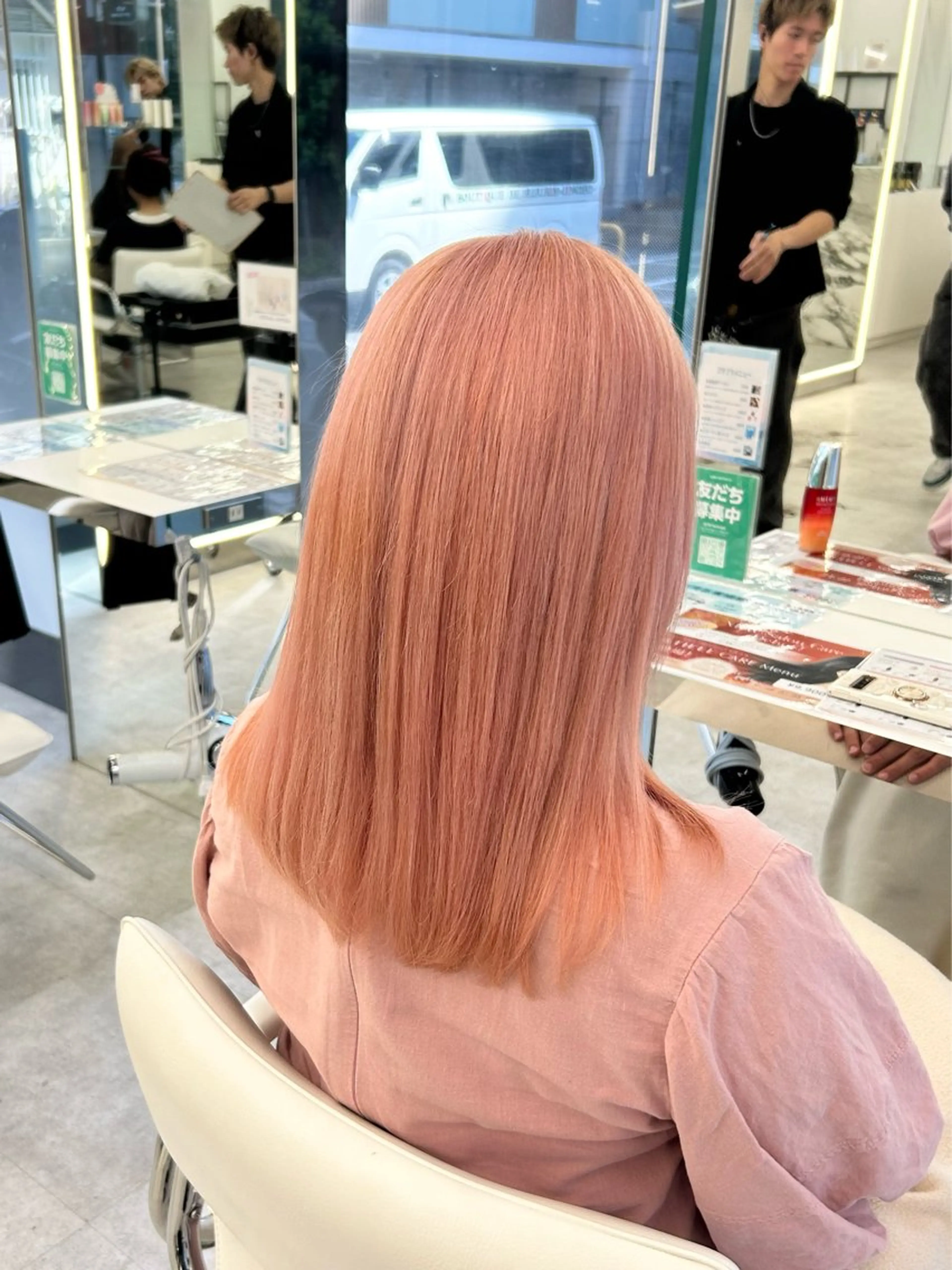 セミロング カラー ヘアカラー はるか/ブリーチカラ ー/ヘアアレンジ🤍のヘアスタイル