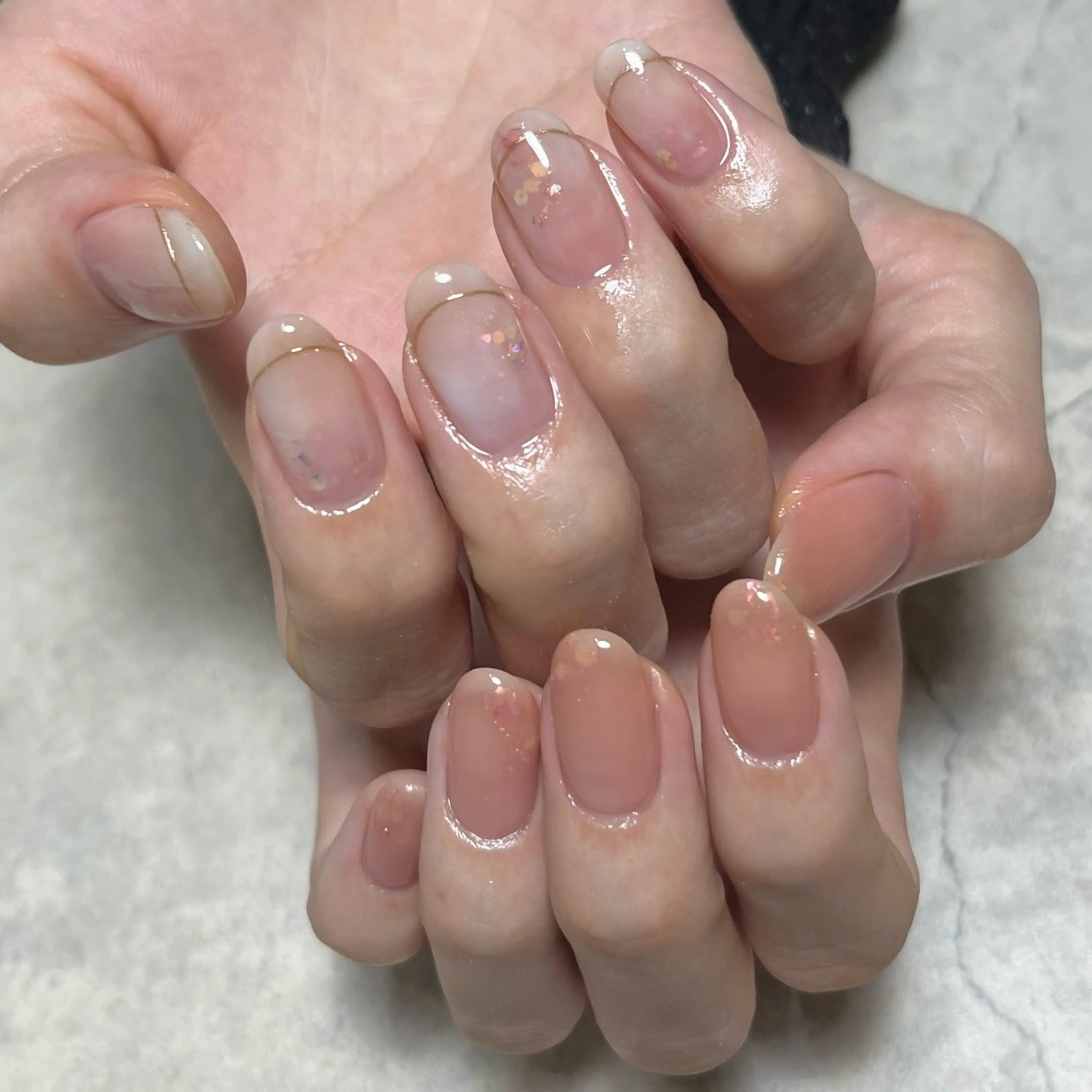 ネイル グリーン 持ち込み ハンドネイル nail salon O (en)所属・vegh. nail／阿波座のネイルデザイン