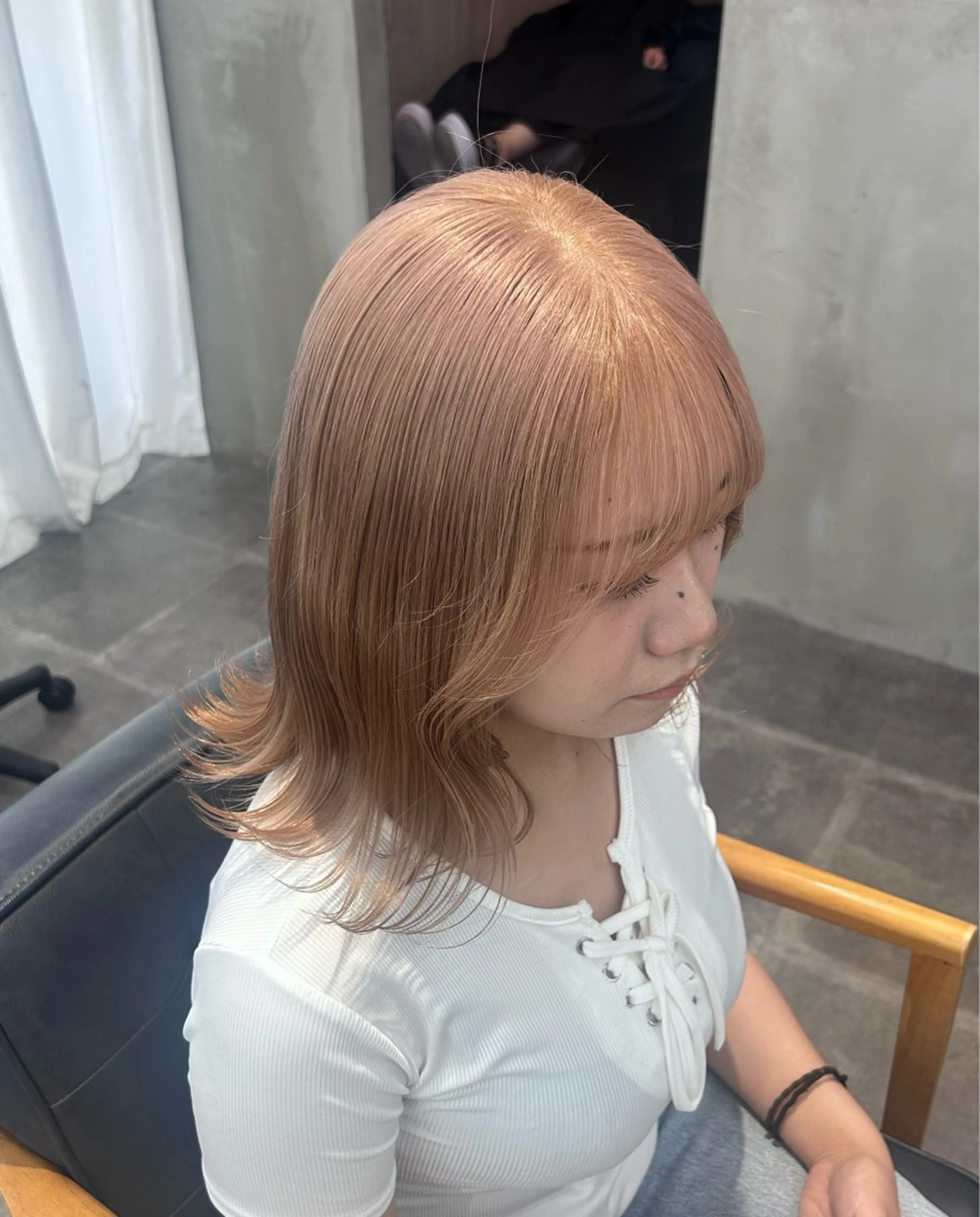 ミディアム カラー 韓国×髪質改善カラー 💎hinaのヘアスタイル