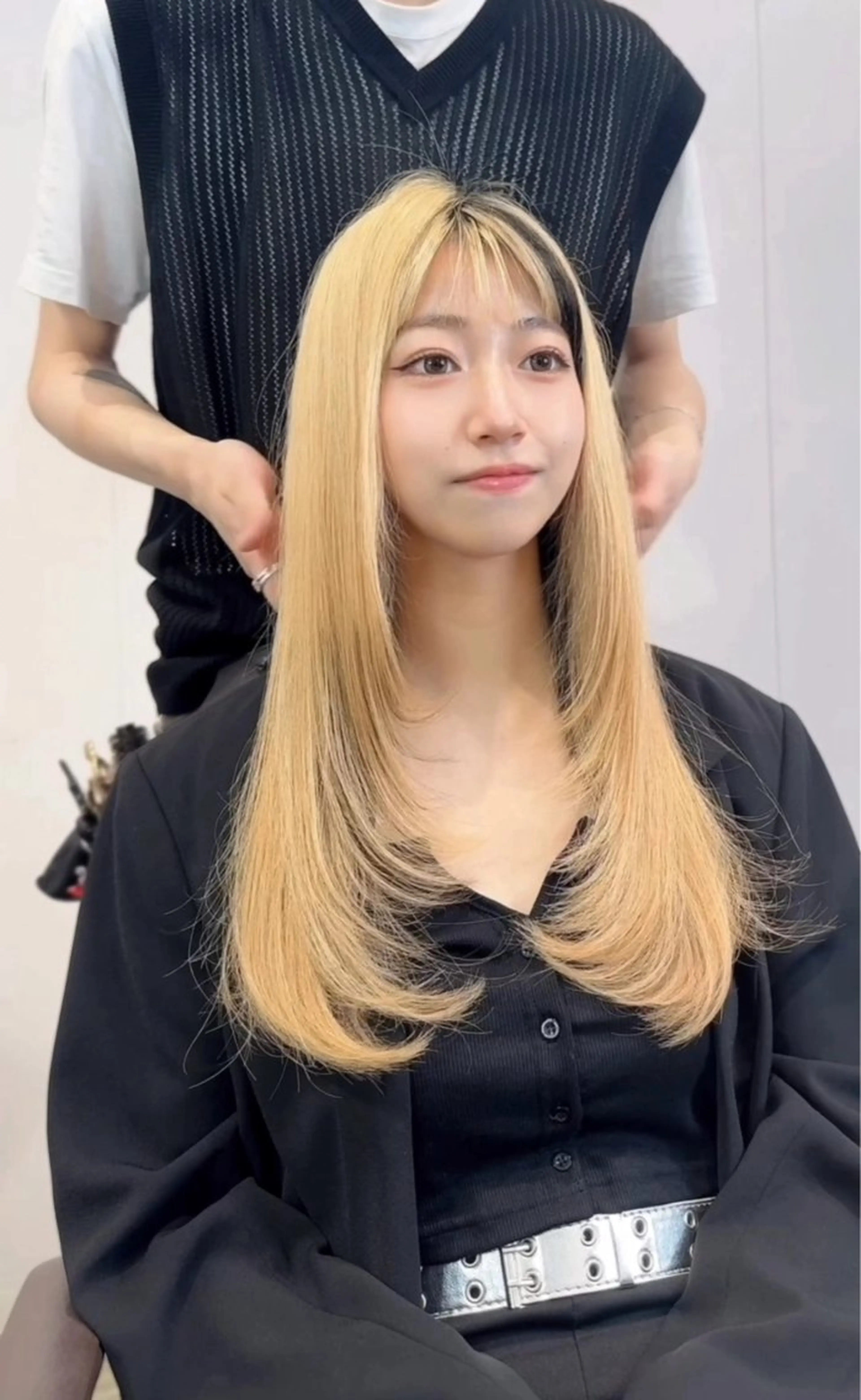 ロング レイヤーカット 似合わせカット 永田竜一/ 小顔くびれレイヤーのヘアスタイル