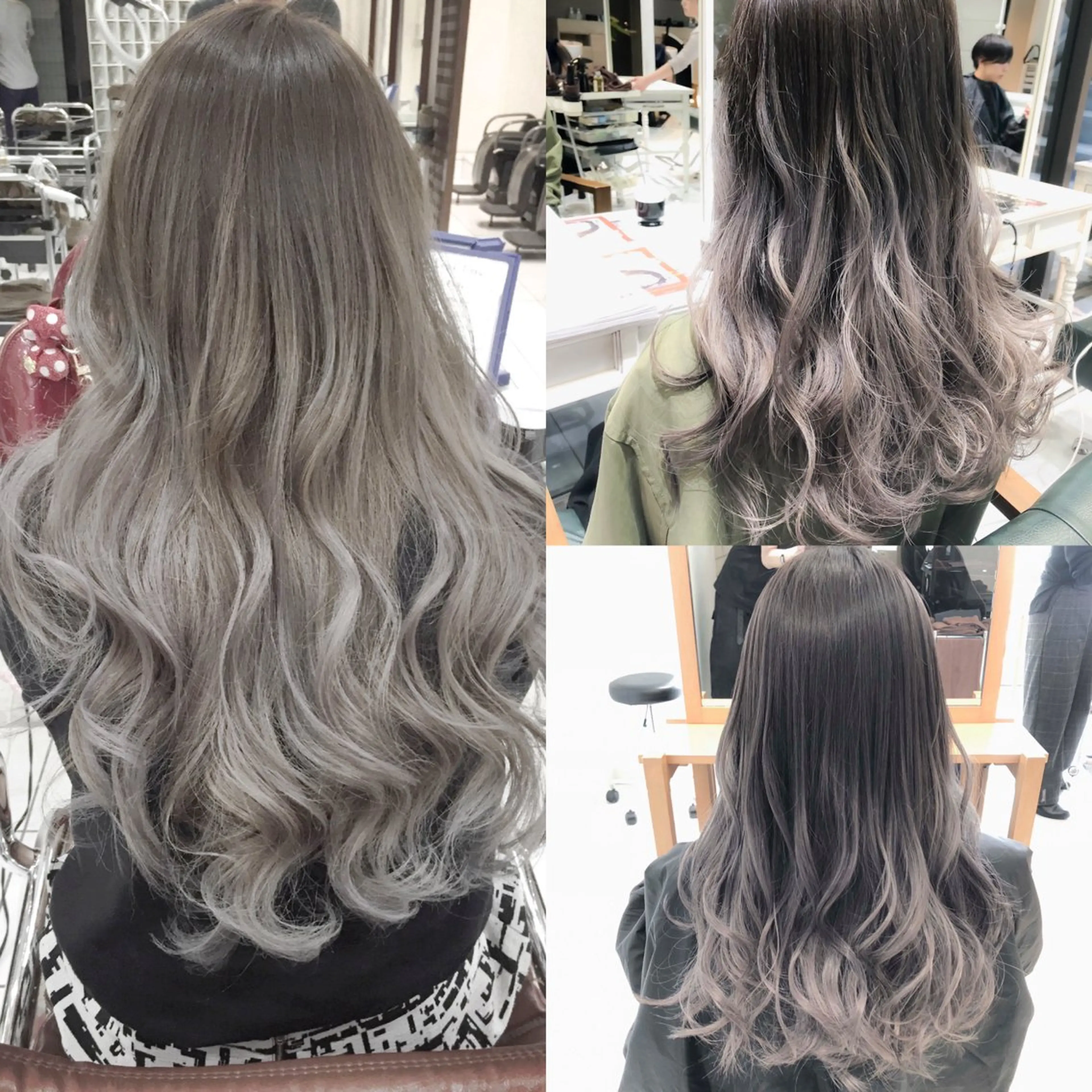 ロング カラー ヘアカラー トリートメント 𝐑𝐈𝐍𝐊𝐀 🐷🖤のヘアスタイル