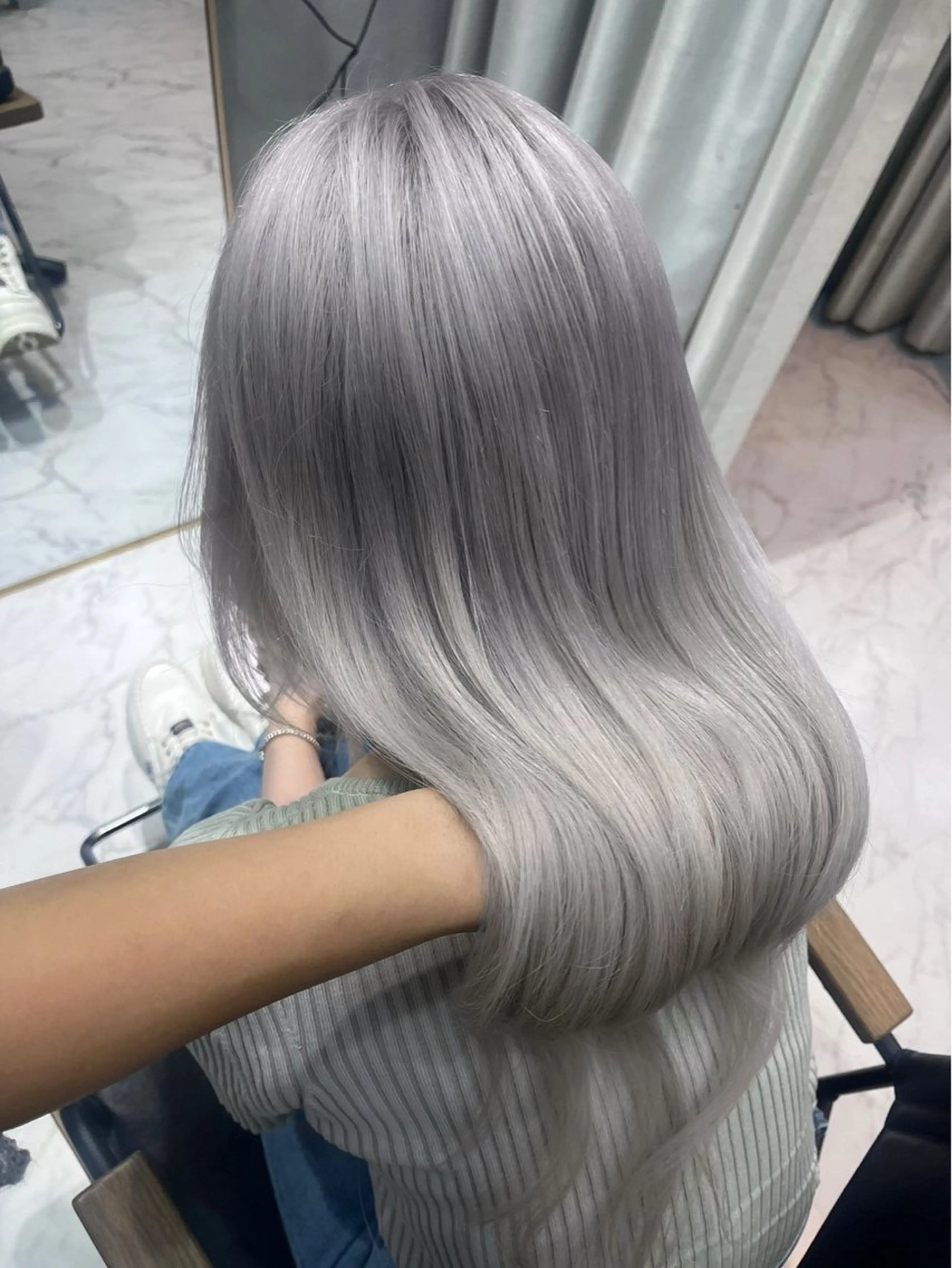 ロング カラー カット ヘアカラー トリートメント ハイトーン/韓国風/ 艶髪/吉祥寺のヘアスタイル