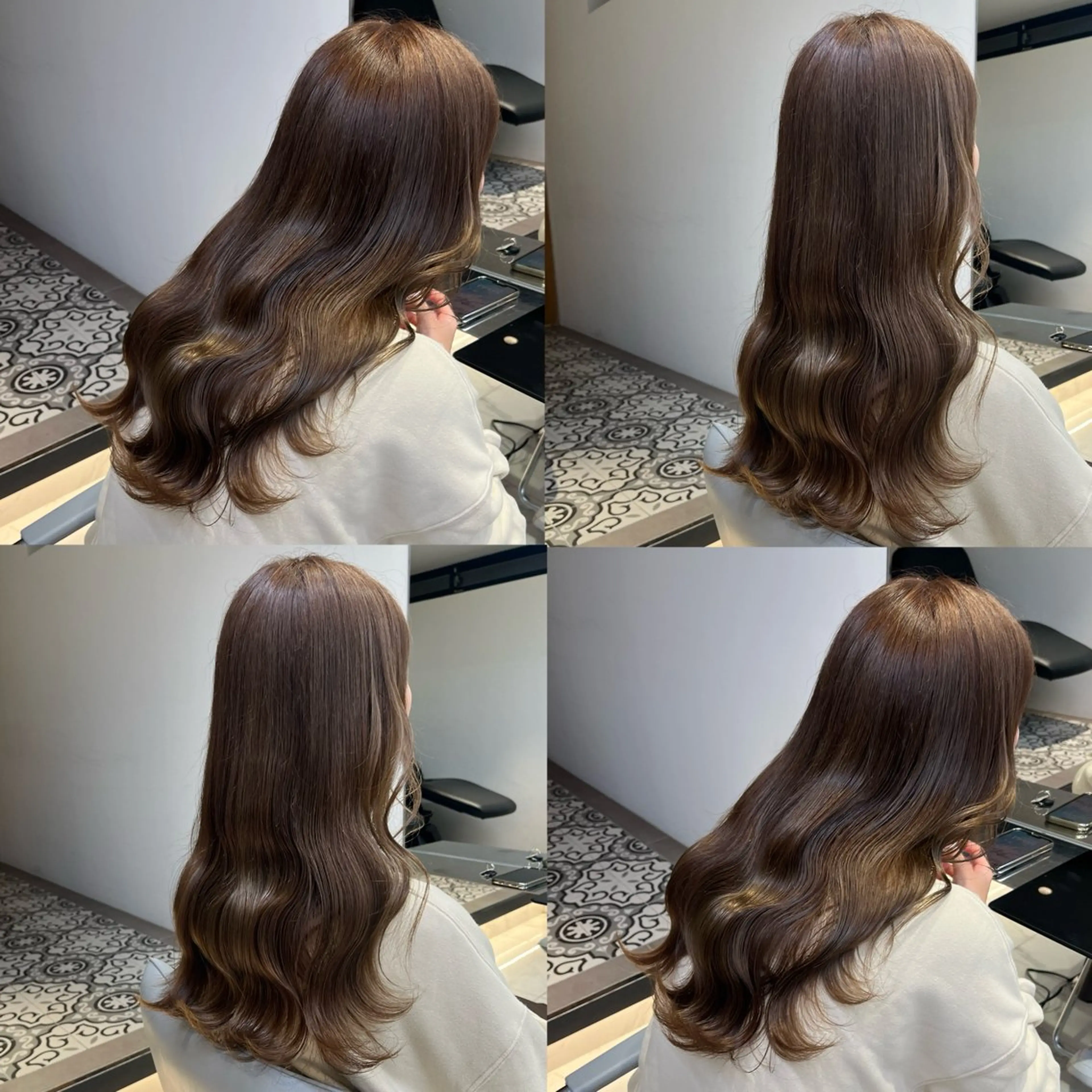セミロング カラー ベージュカラー ブリーチ ブラウンカラー ブラウンベージュ 透明感カラー ヘアカラー トリートメント ヘッドスパ ヘアセット カジュアルを女っぽく 𝗮𝘆𝗮𝗰𝗼のヘアスタイル