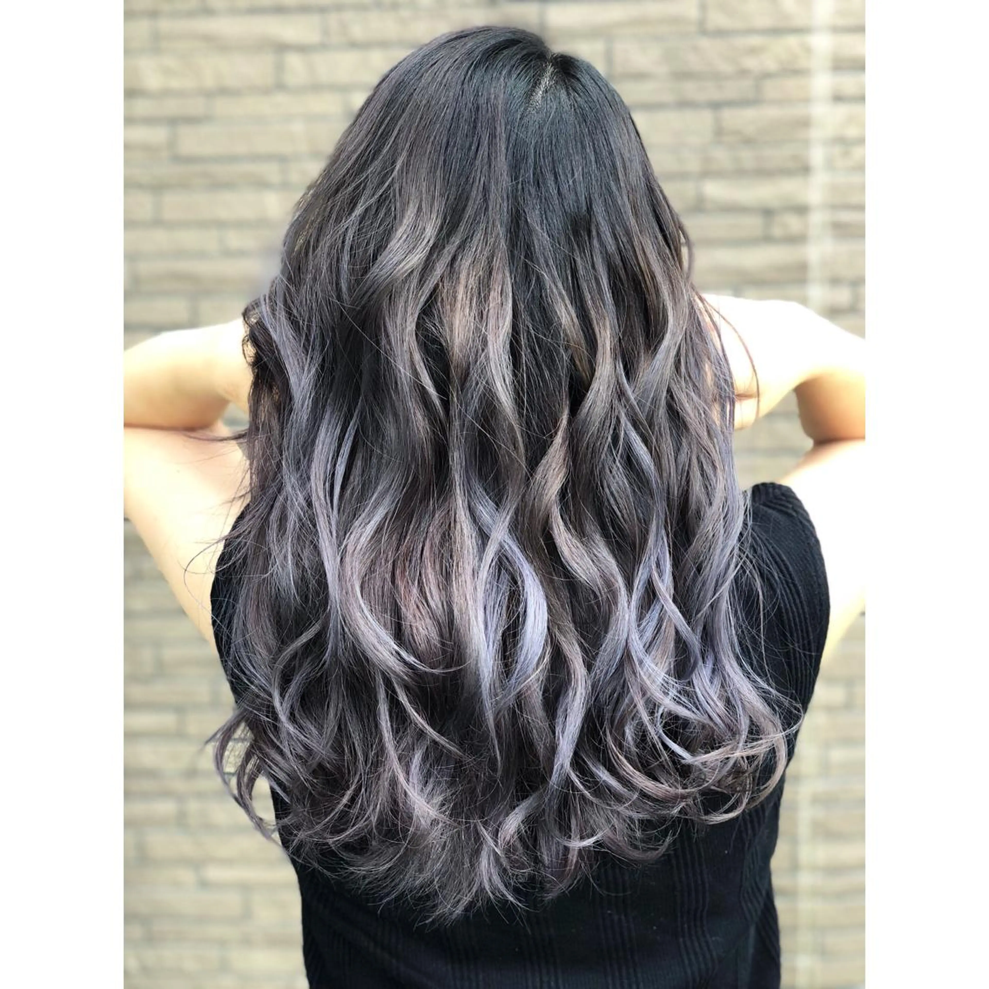 セミロング カラー ヘアアレンジ バレイヤージュ デザインカラー グラデーションカラー ハイライトカラー ハイトーンカラー アンドウ ユウ/ レイヤーカット/韓国のヘアスタイル
