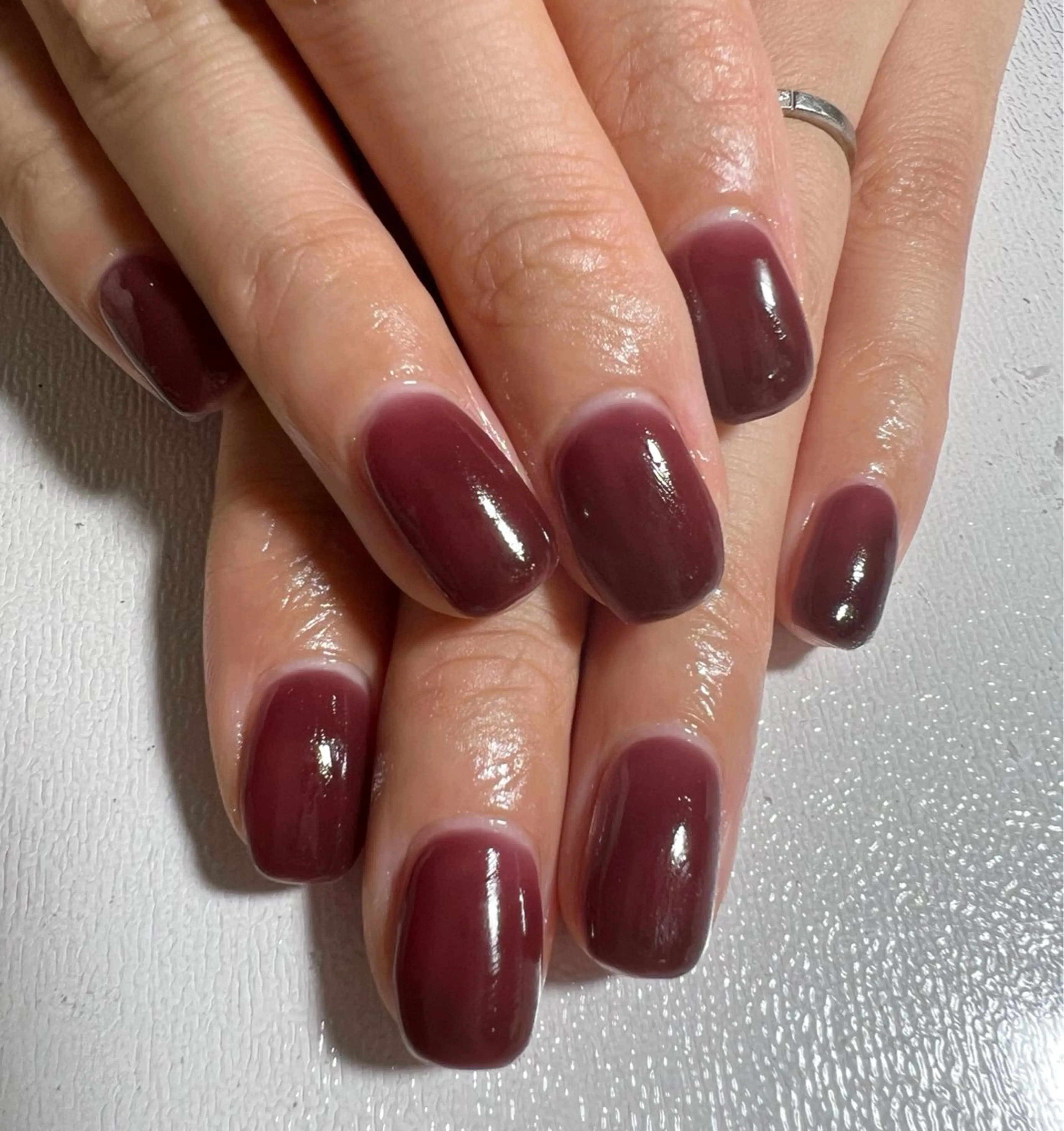 ネイル ブラウン ハンドネイル private salon mieのネイルデザイン