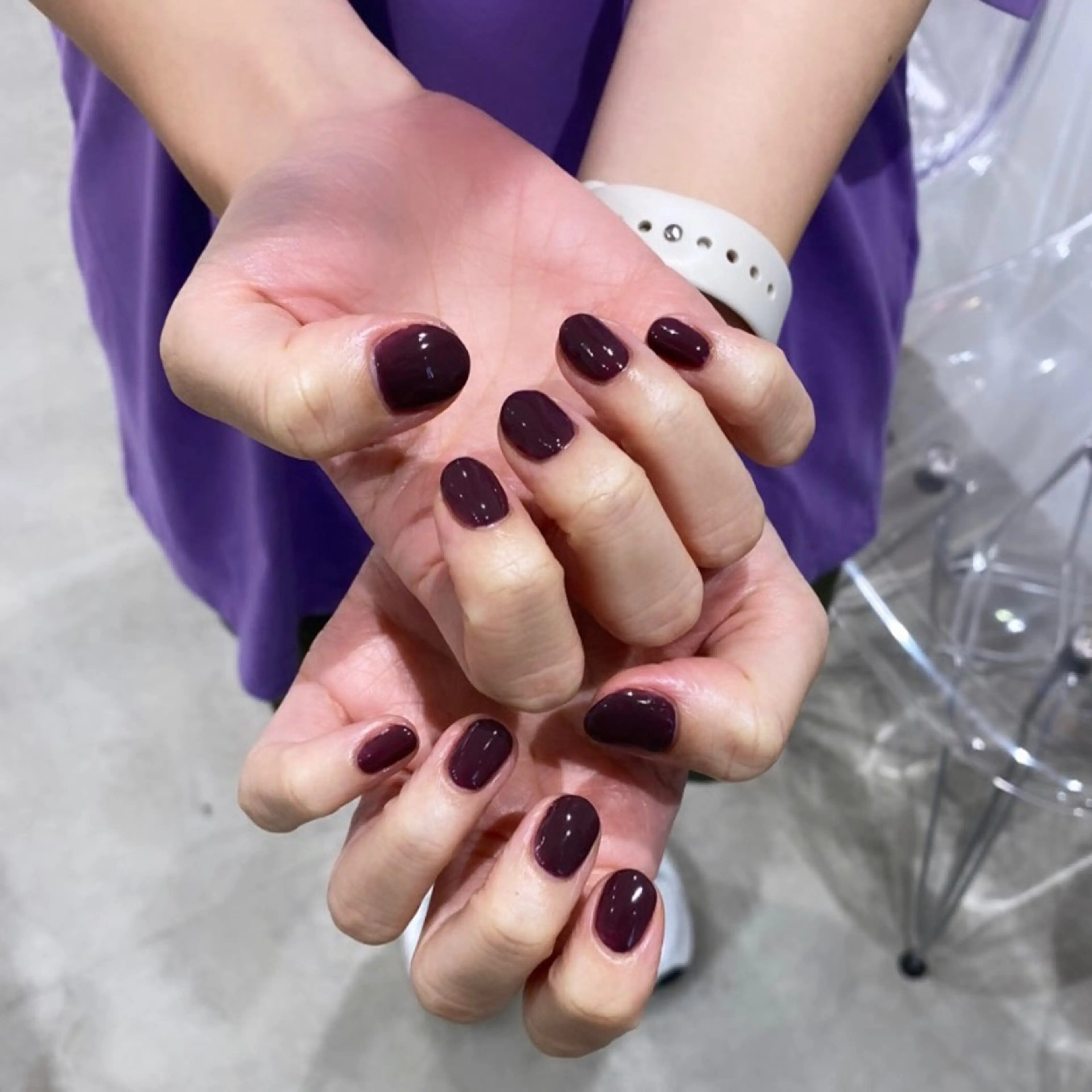 ネイル ジェルネイル ワンカラーネイル パラジェル emu所属・けいこ🍊ニュアンス ネイル/個性派ネイルのネイルデザイン