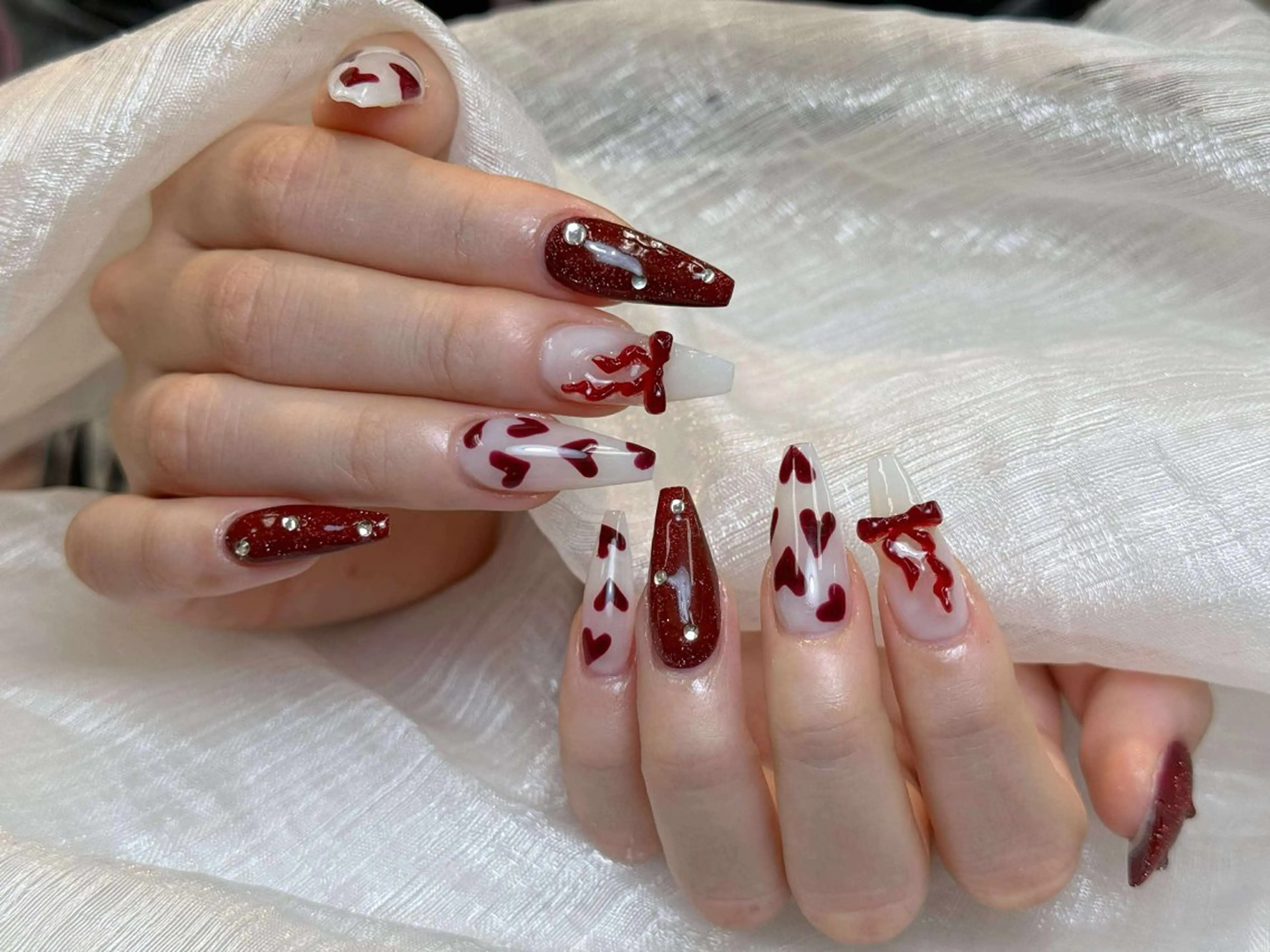 ネイル アートネイル 成人式 ジェルネイル ニュアンスネイル 夏ネイル ハンドネイル Jenn Nail Salonのネイルデザイン
