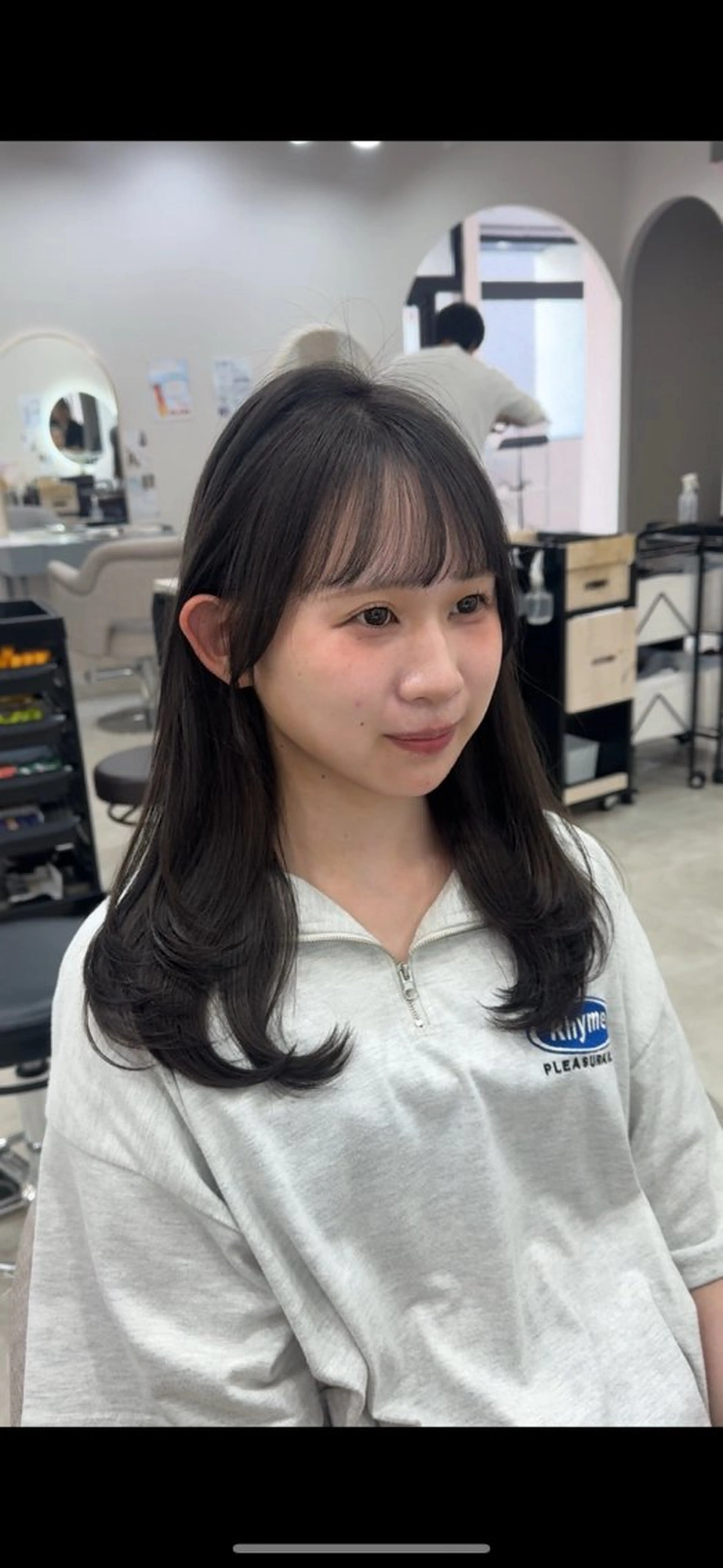 ミディアム 中村 帆花のヘアスタイル
