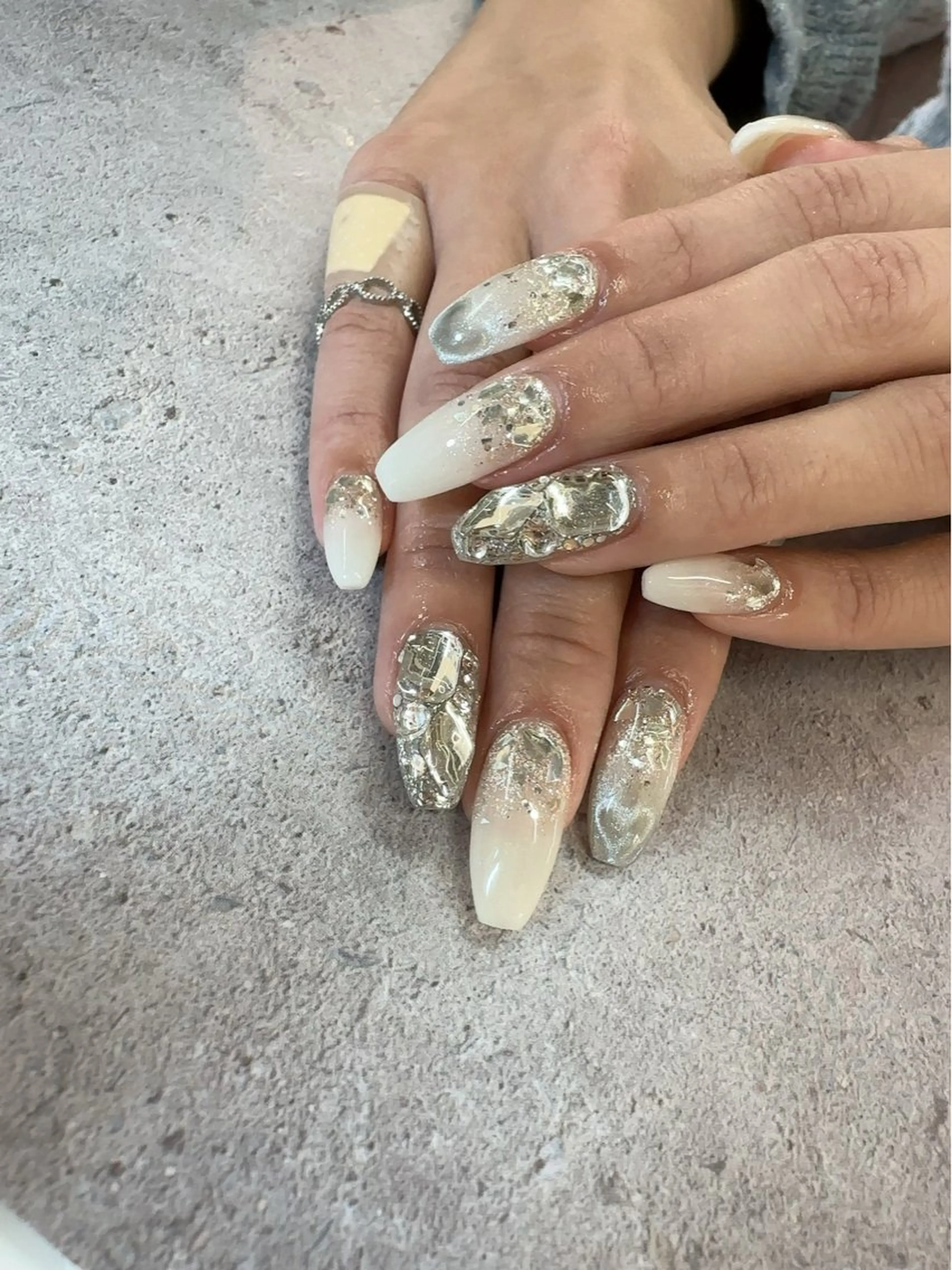 ネイル アートネイル 入学式 卒業式 ハート マグネットネイル ハンドネイル nail salon    Mimiy..所属・Nailsalon Mimiy..♡のネイルデザイン