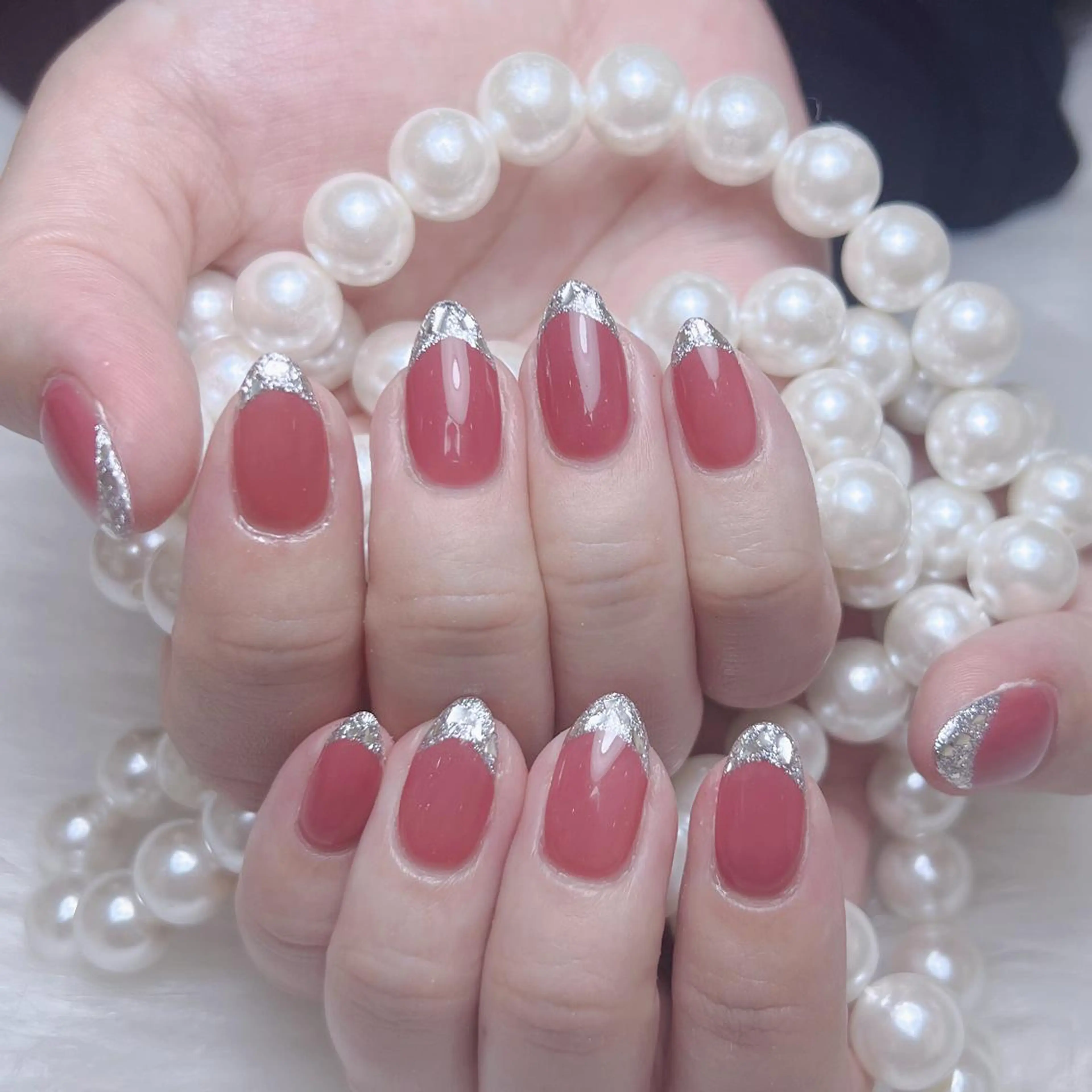 ネイル フレンチネイル ガラスフレンチ Nail Monsterのネイルデザイン