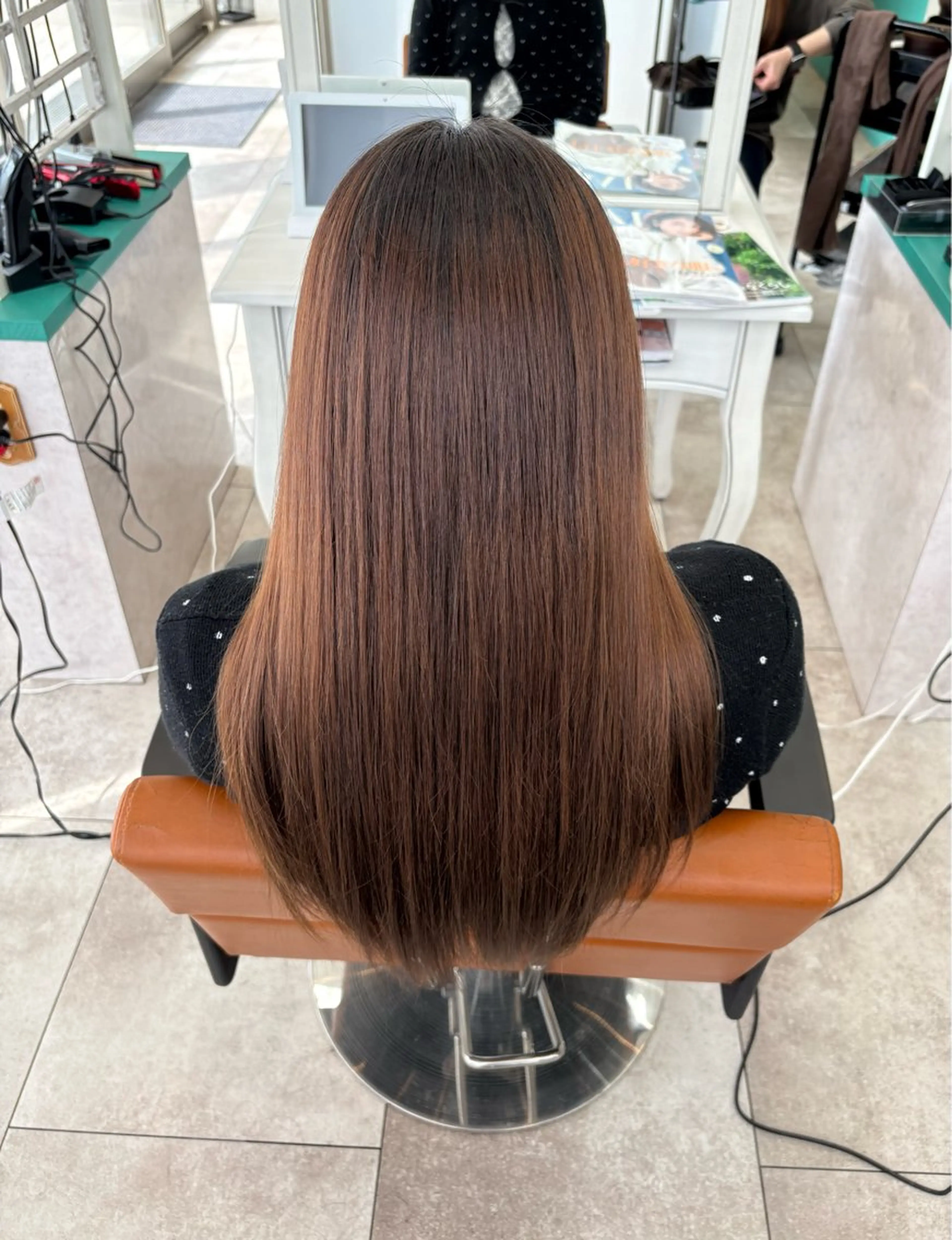 ロング 縮毛矯正 Agu hair dear鳥取宮長店所属・中村 温大のヘアスタイル