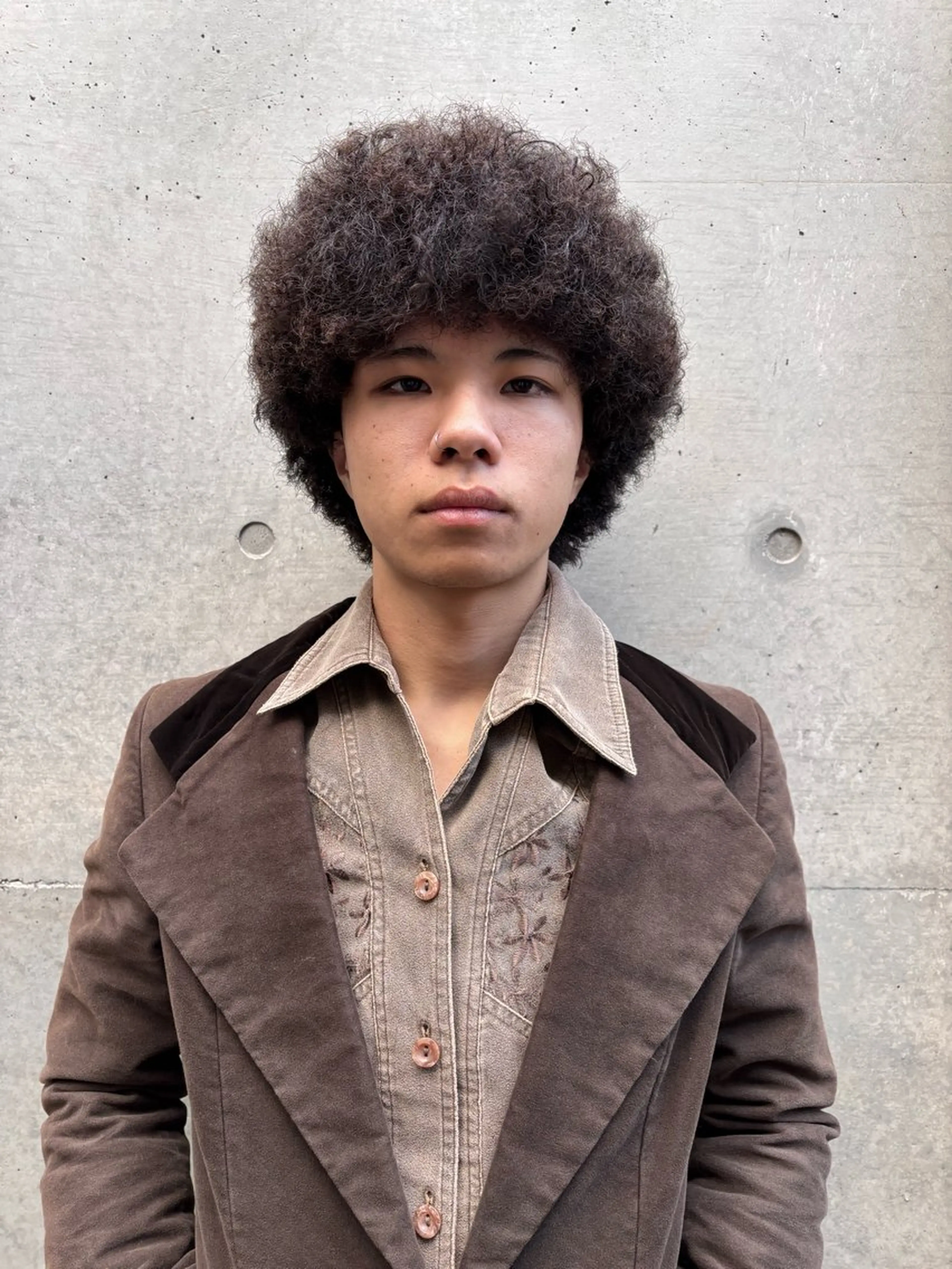 ミディアム パーマ メンズ カット パーマ メンズスタイリスト リュウジのヘアスタイル