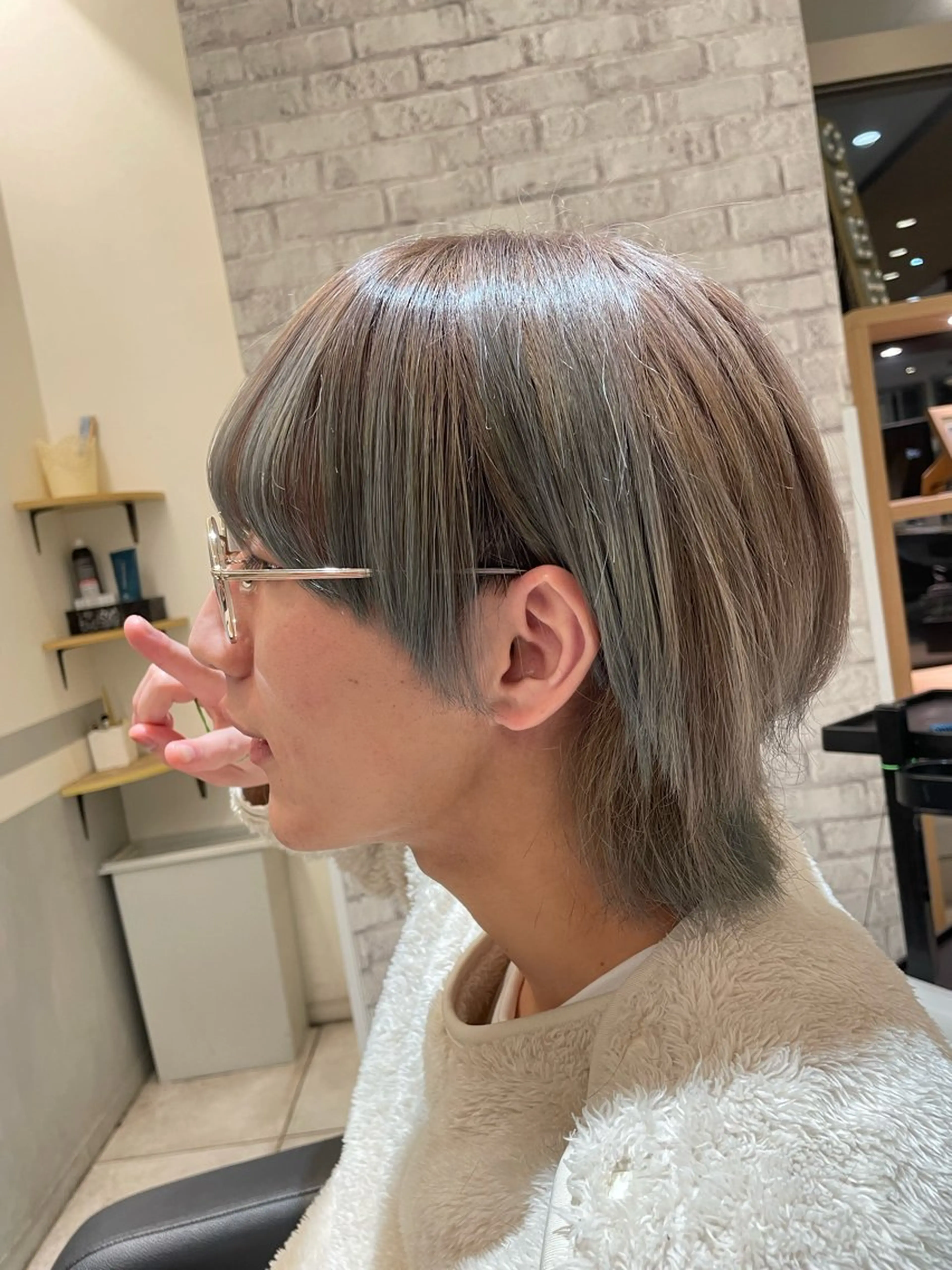 ミディアム カラー メンズ 寺田 翔のヘアスタイル