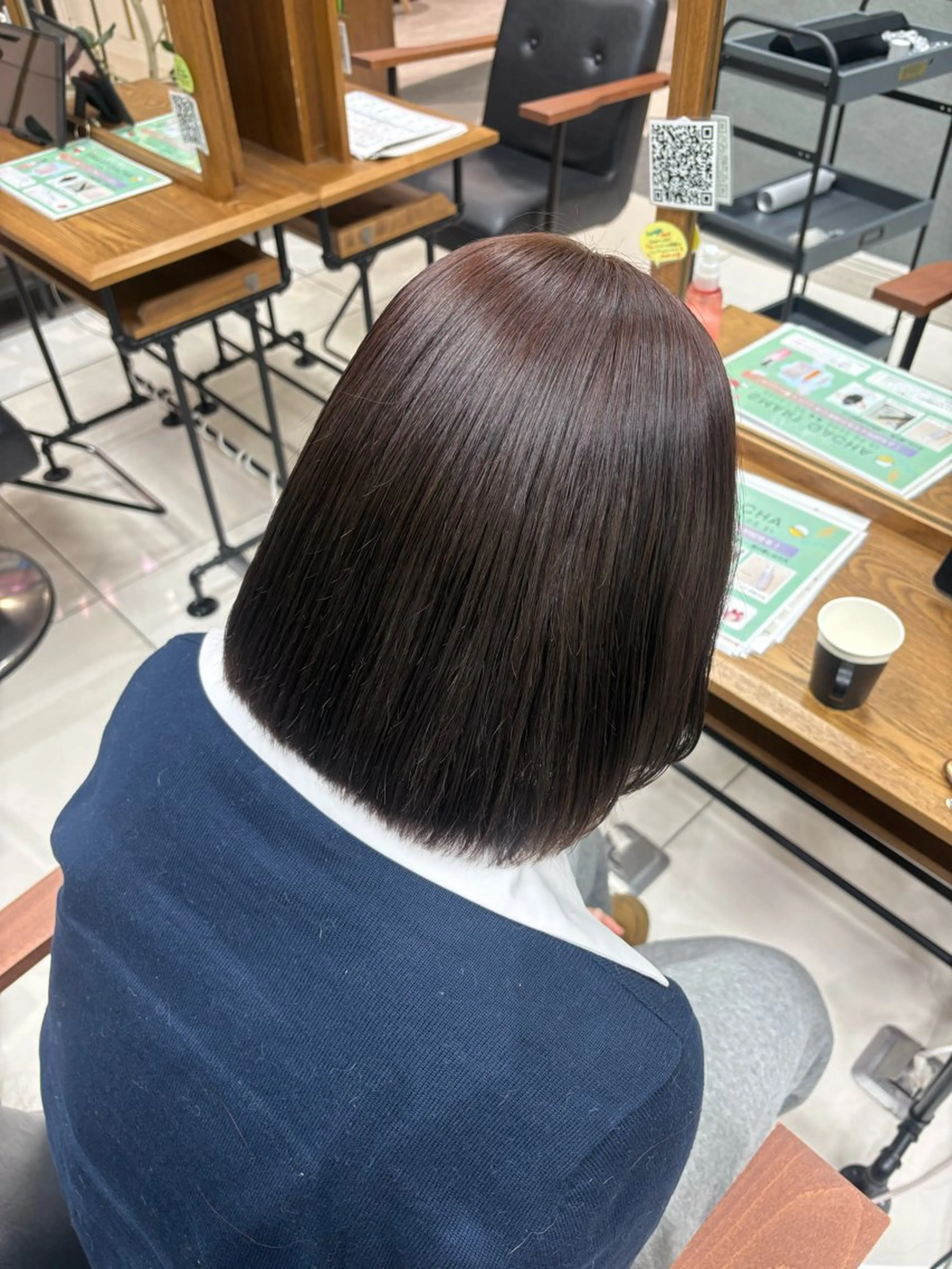 ショート カット ヘアカラー トリートメント 艶髪/透明感カラー 🫧韓国ヘアのヘアスタイル