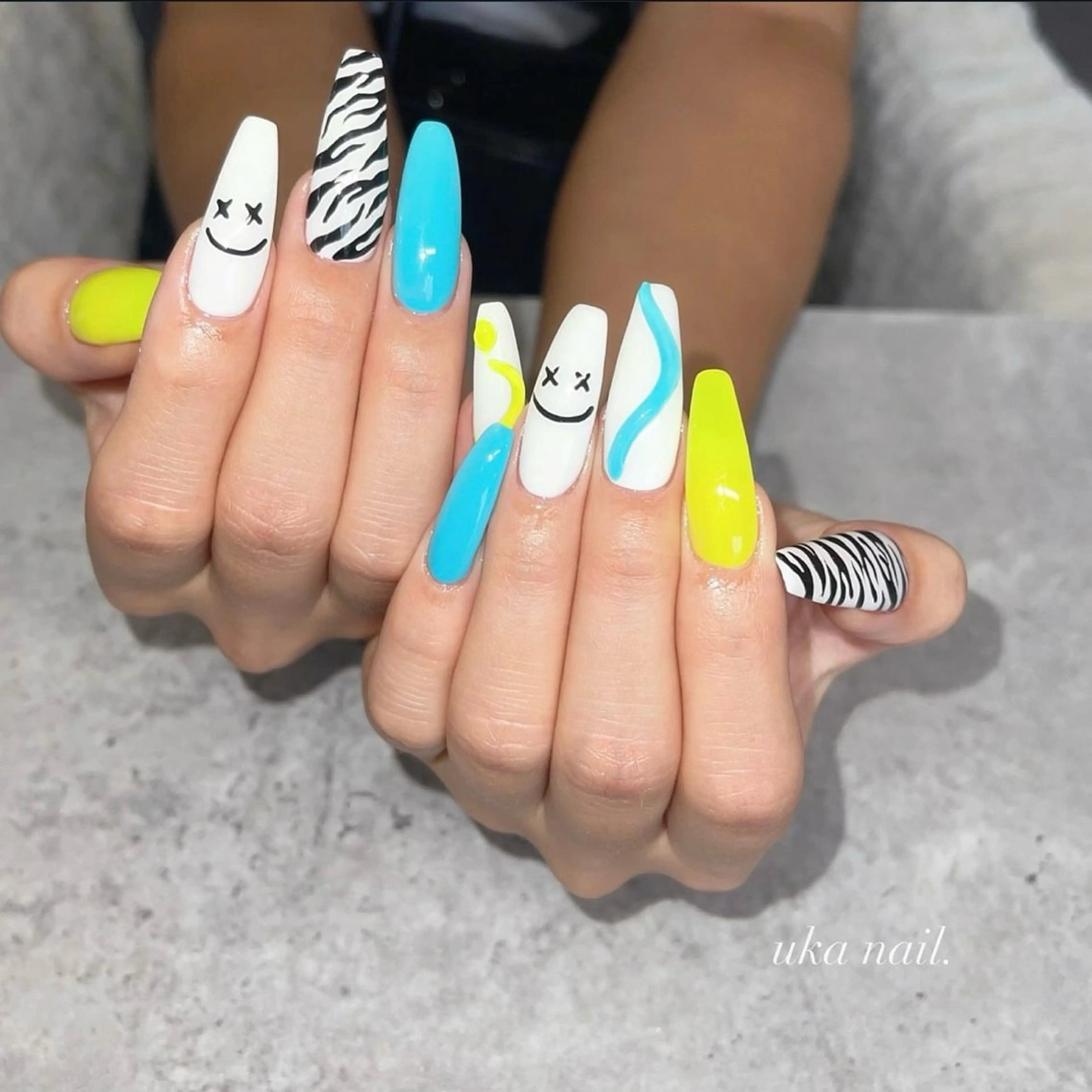 ネイル 夏ネイル ハンドネイル uka nailのネイルデザイン