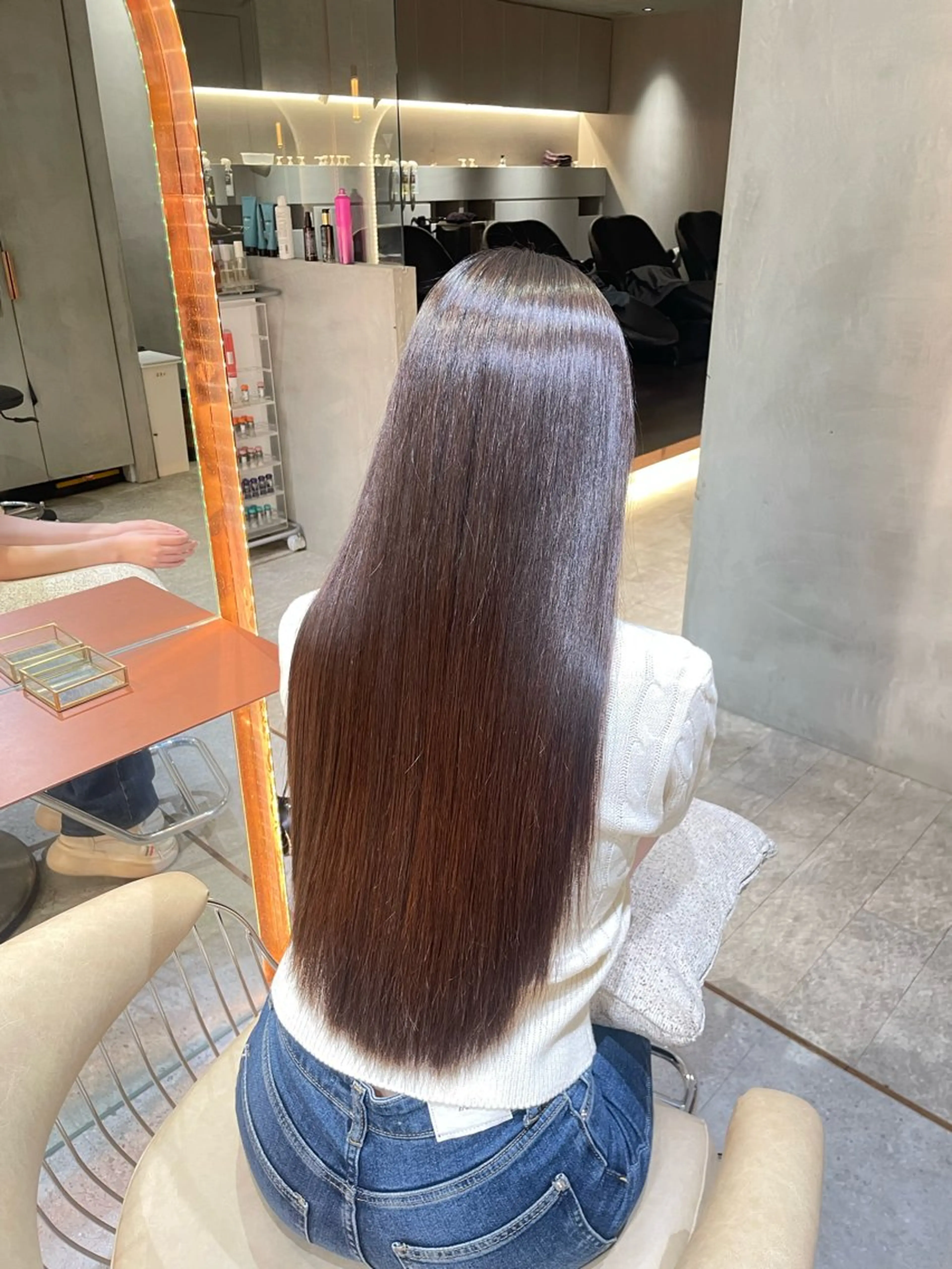 ロング 縮毛矯正 トリートメント 髪質改善サロン R'EEL 銀座所属・💙りさこ巻ける縮毛 矯正💙レイヤー💙のヘアスタイル