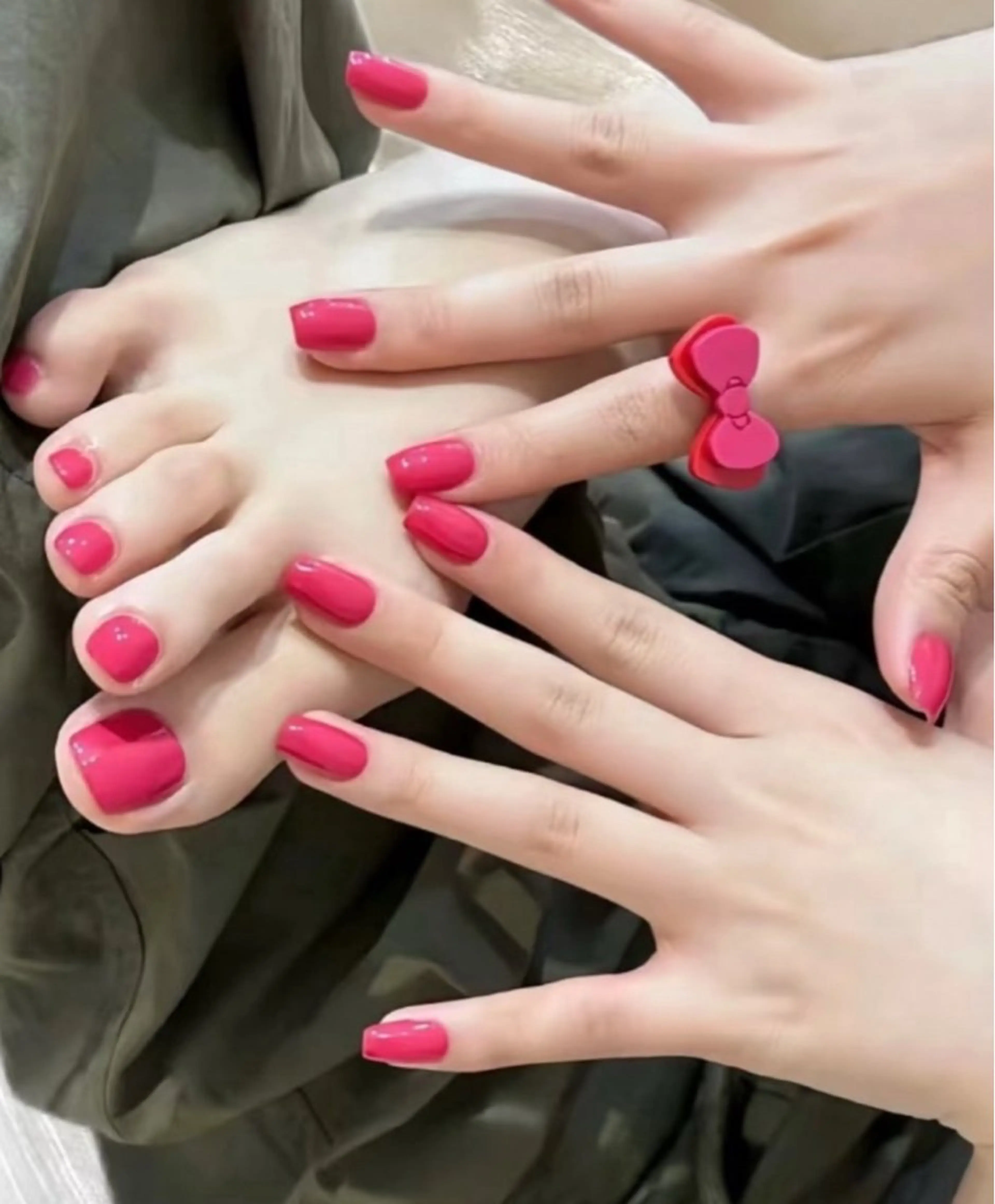 ネイル アートネイル オーロラネイル チークネイル フレンチネイル ガラスフレンチ 🎀🎀YooLi Nail Salonのネイルデザイン