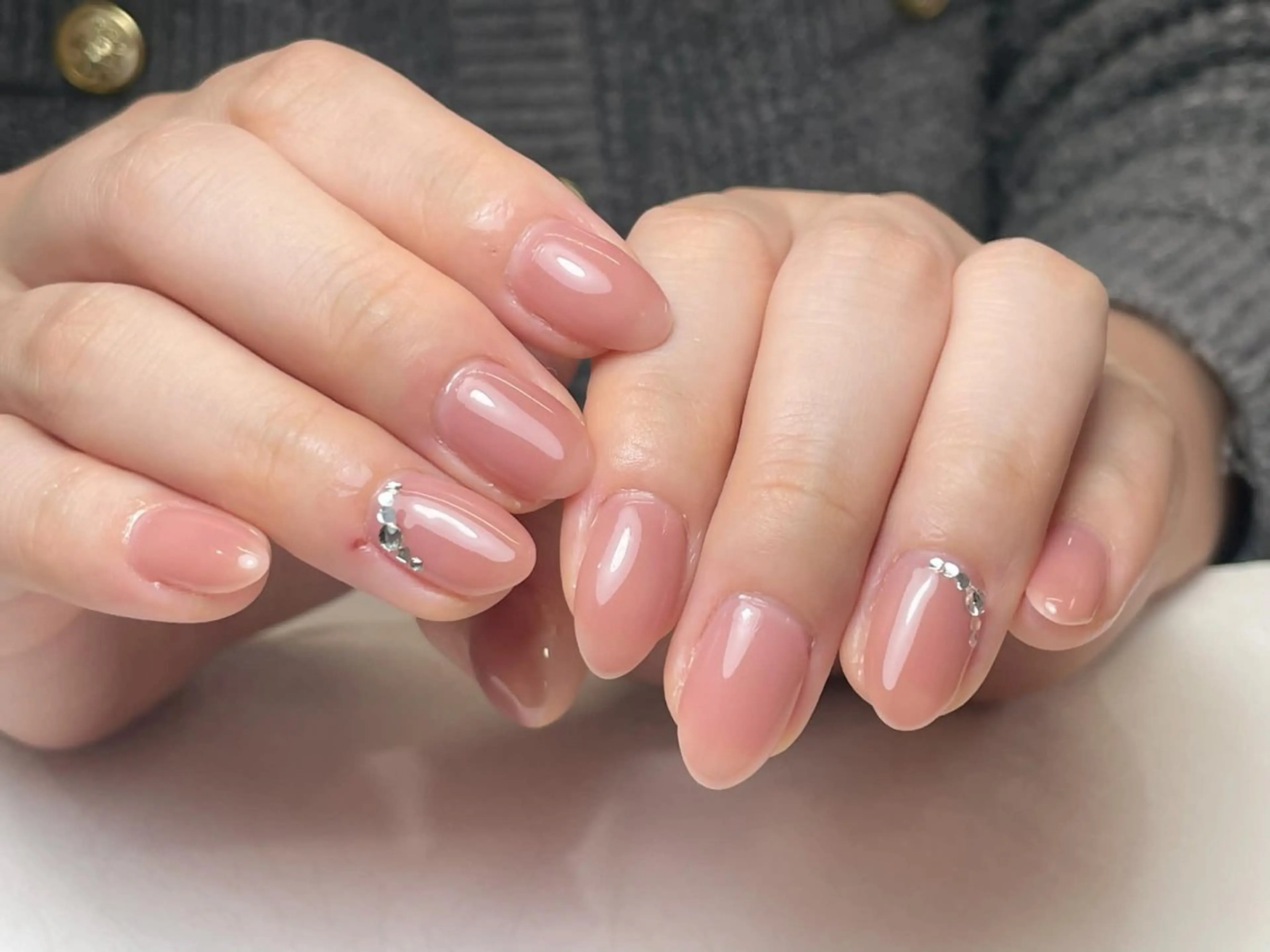 ネイル アートネイル オーロラネイル 長さ出し フレンチネイル ジェルネイル ハンドネイル 中野駅から2分 MEO NAILのネイルデザイン