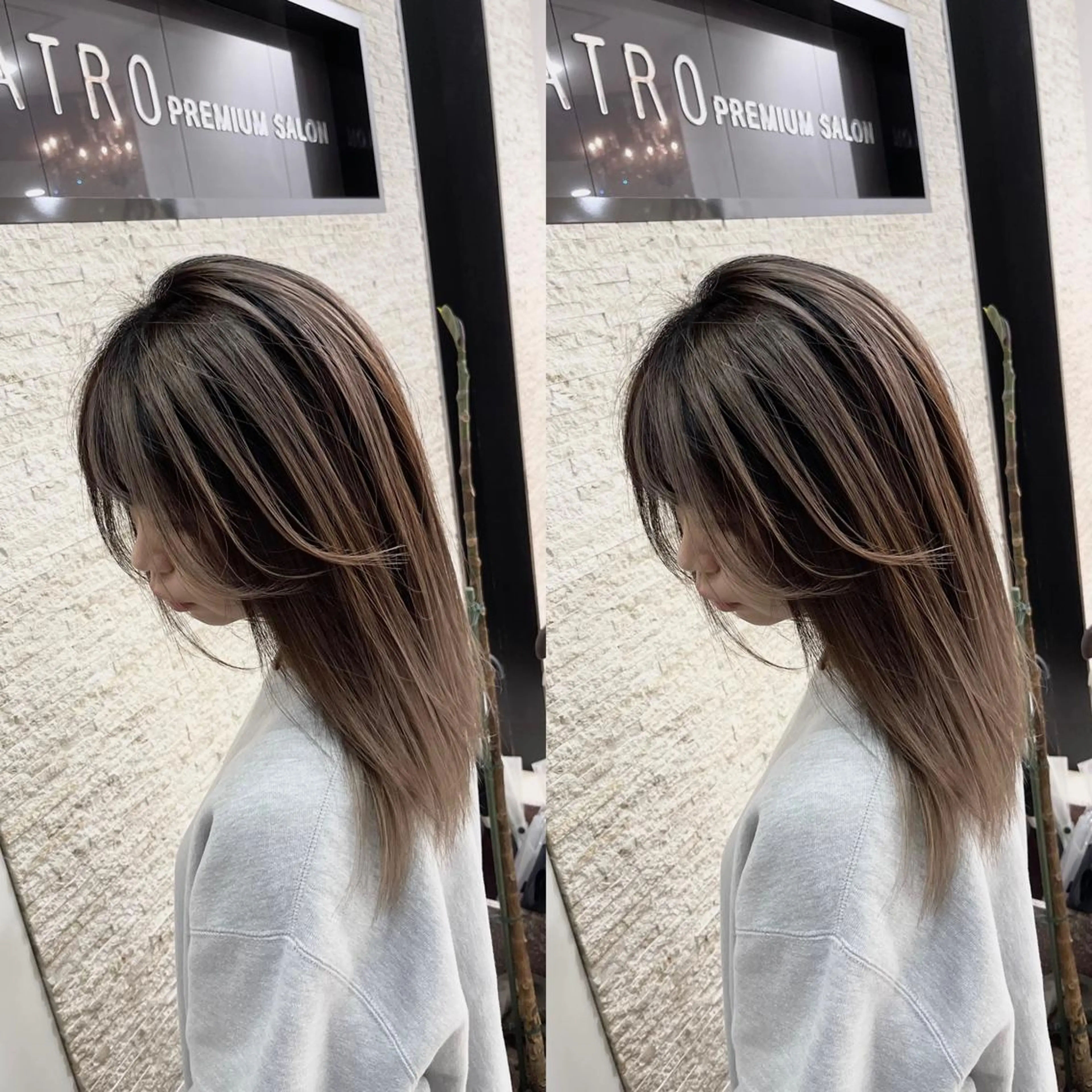 ミディアム カット ヘアカラー Y Uのヘアスタイル