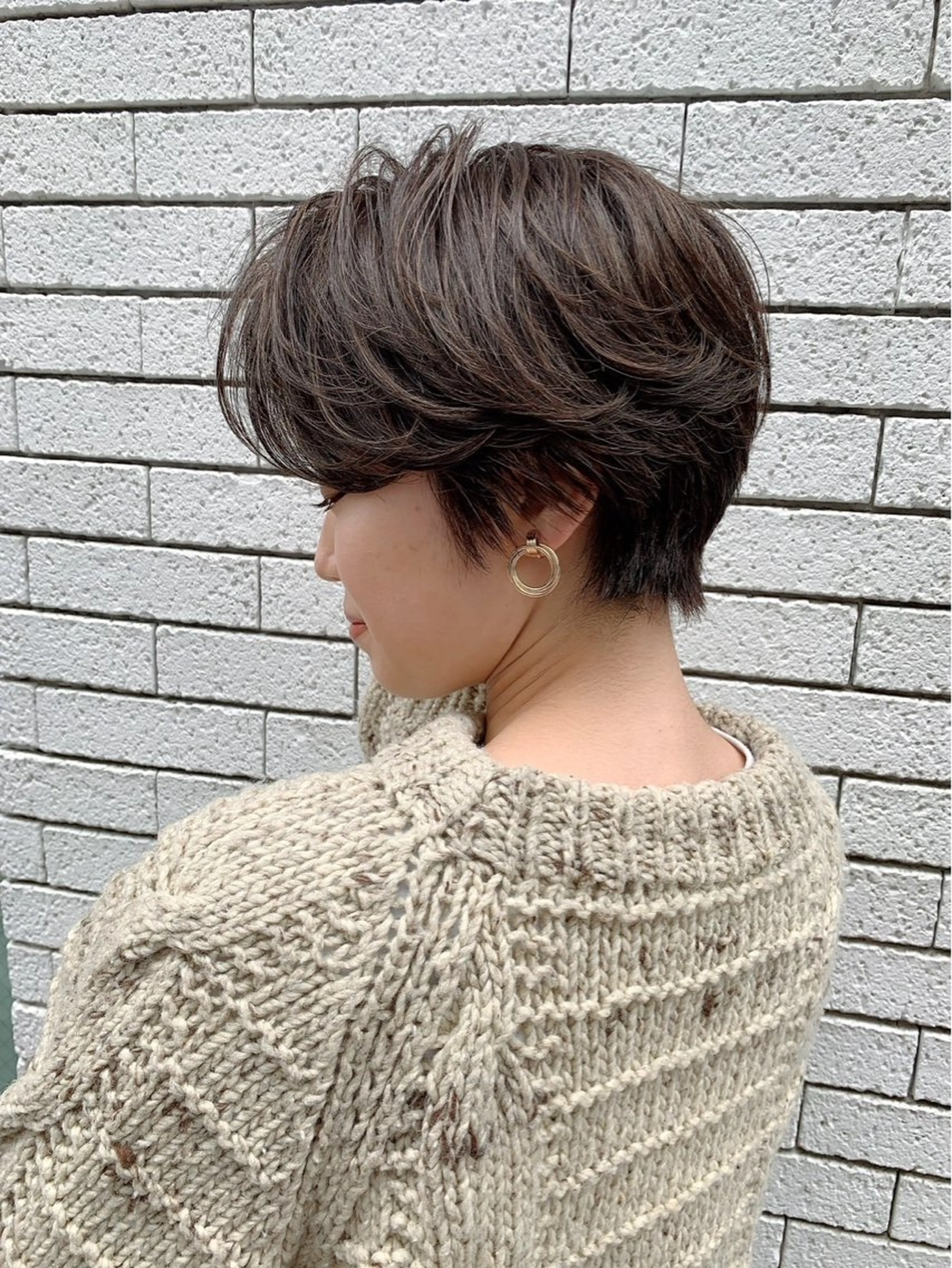 ショート 縮毛矯正/レイヤー 韓国/顔まわり/夢音のヘアスタイル