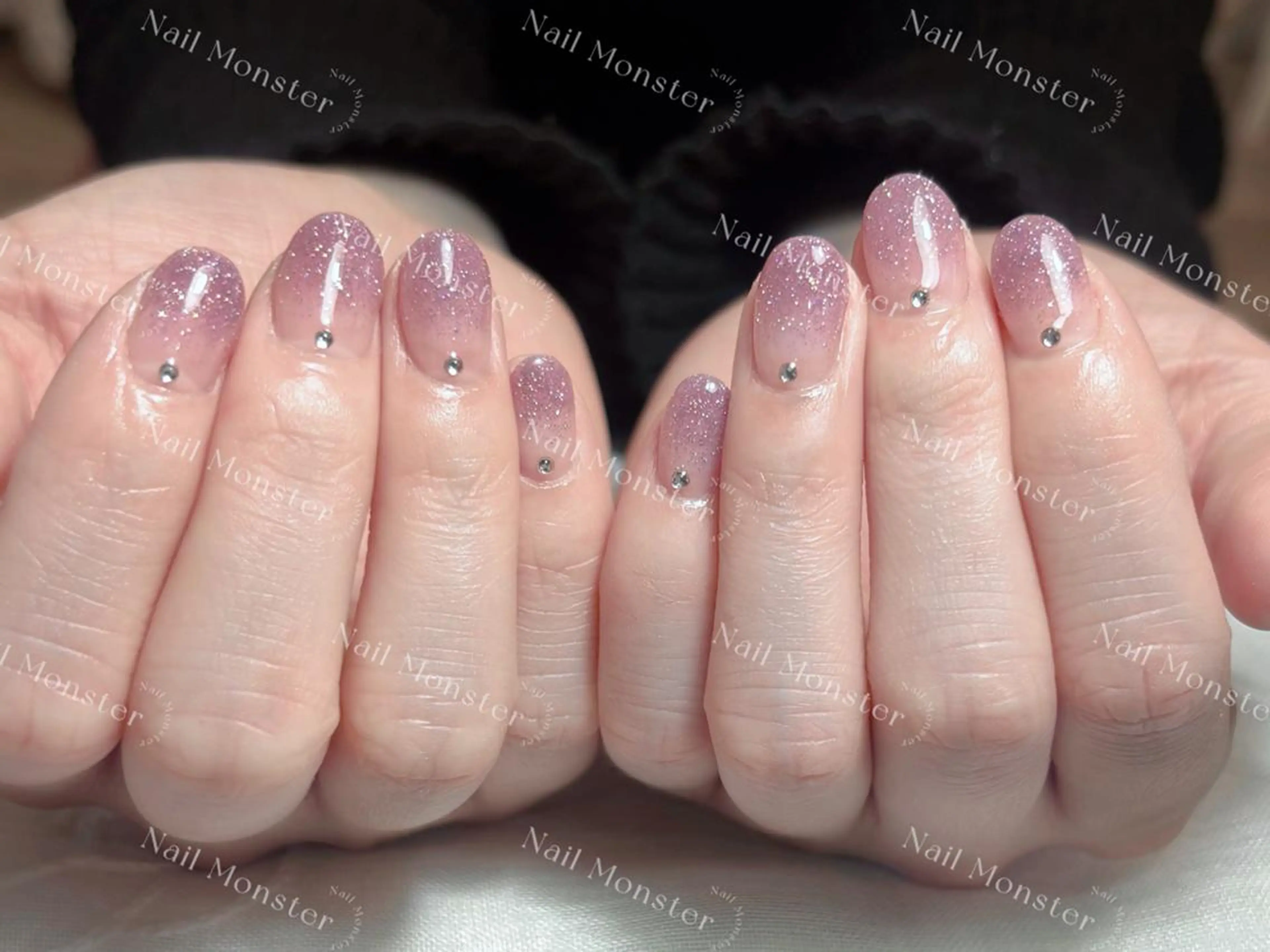 ネイル アートネイル オーロラネイル ガーリー キラキラネイル 韓国ネイル Nail Monsterのネイルデザイン