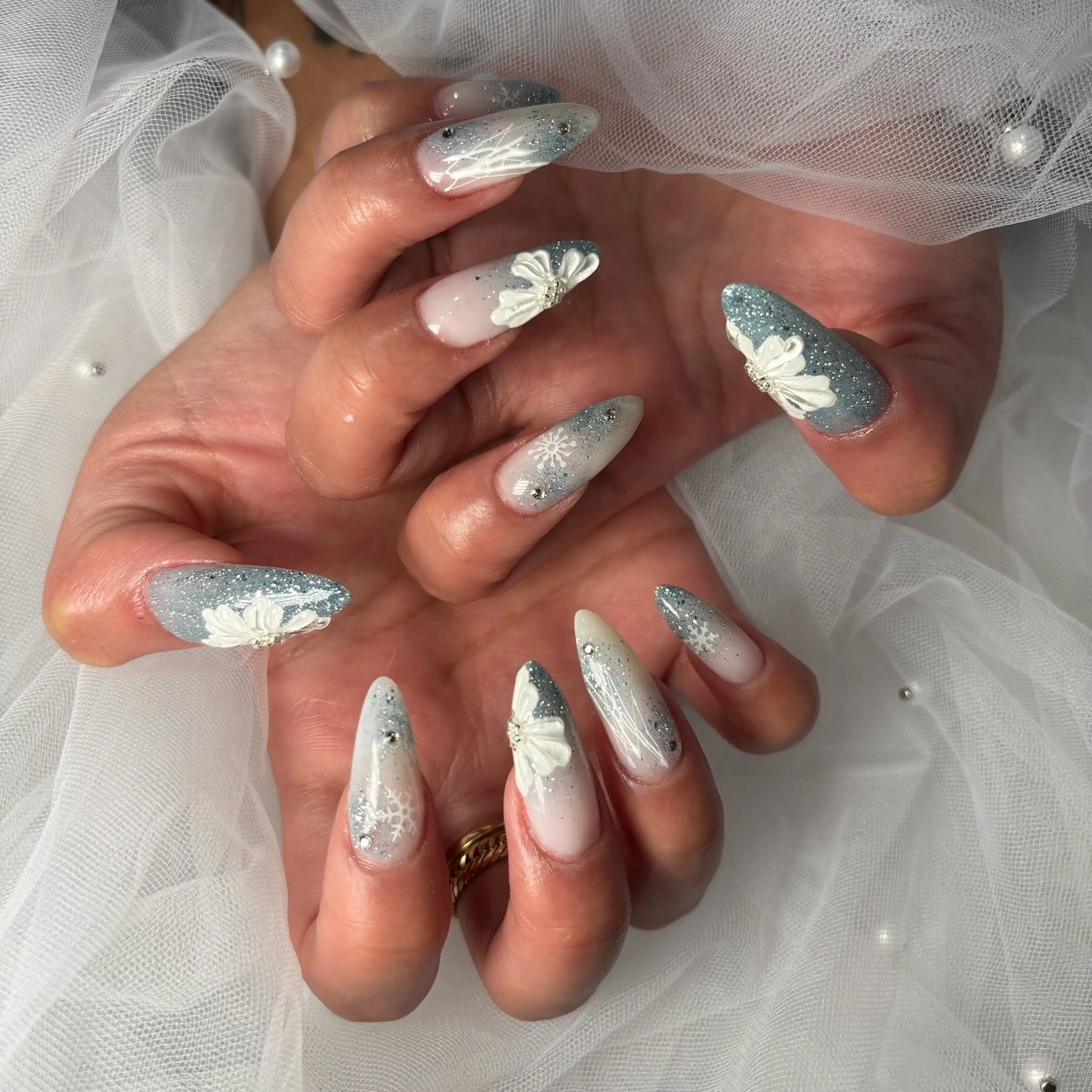 ネイル 長さ出し ネイルチップ Y U K Iのネイルデザイン