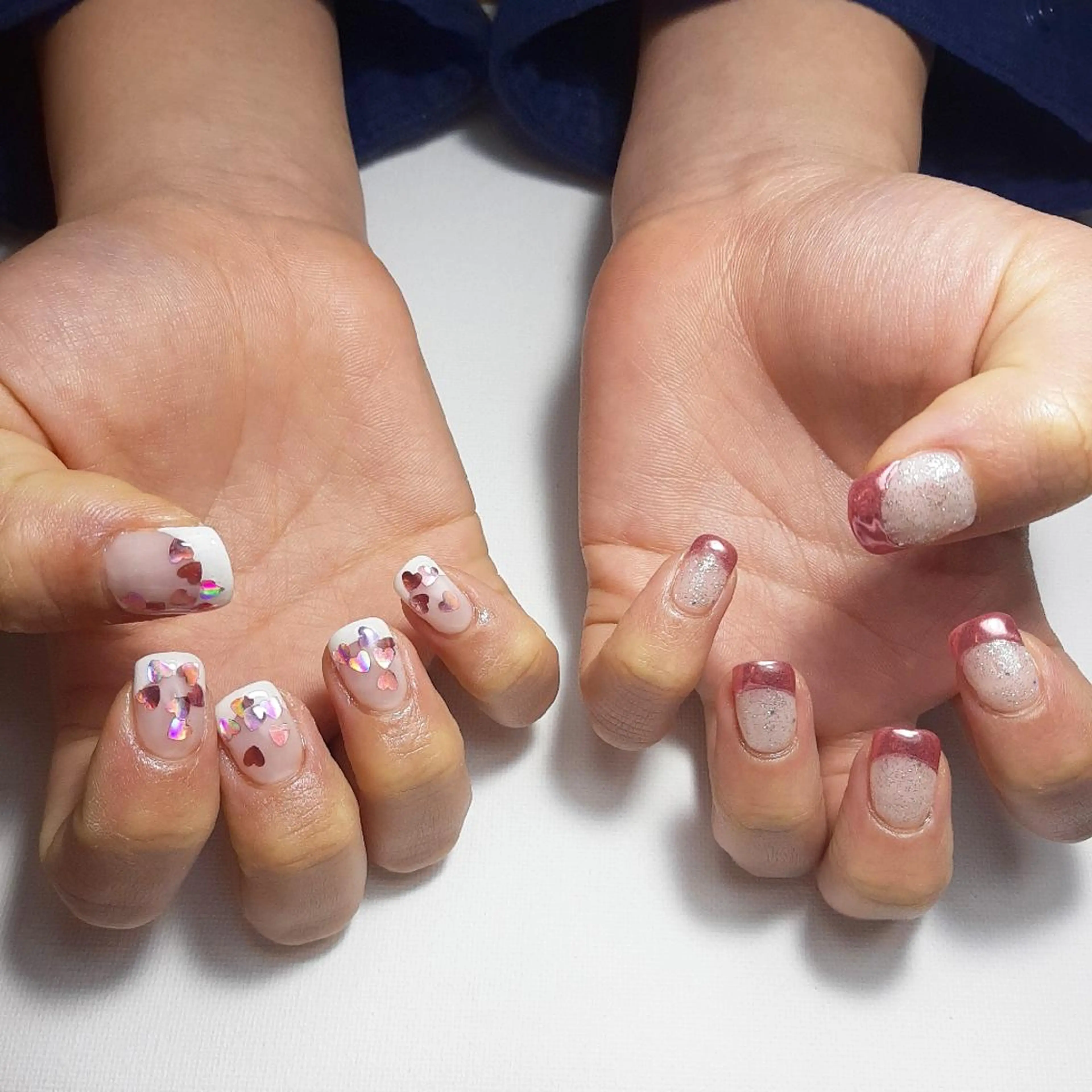 ネイル フレンチネイル ピンク 春ネイル owlnail /持込みデザイン専門のネイルデザイン