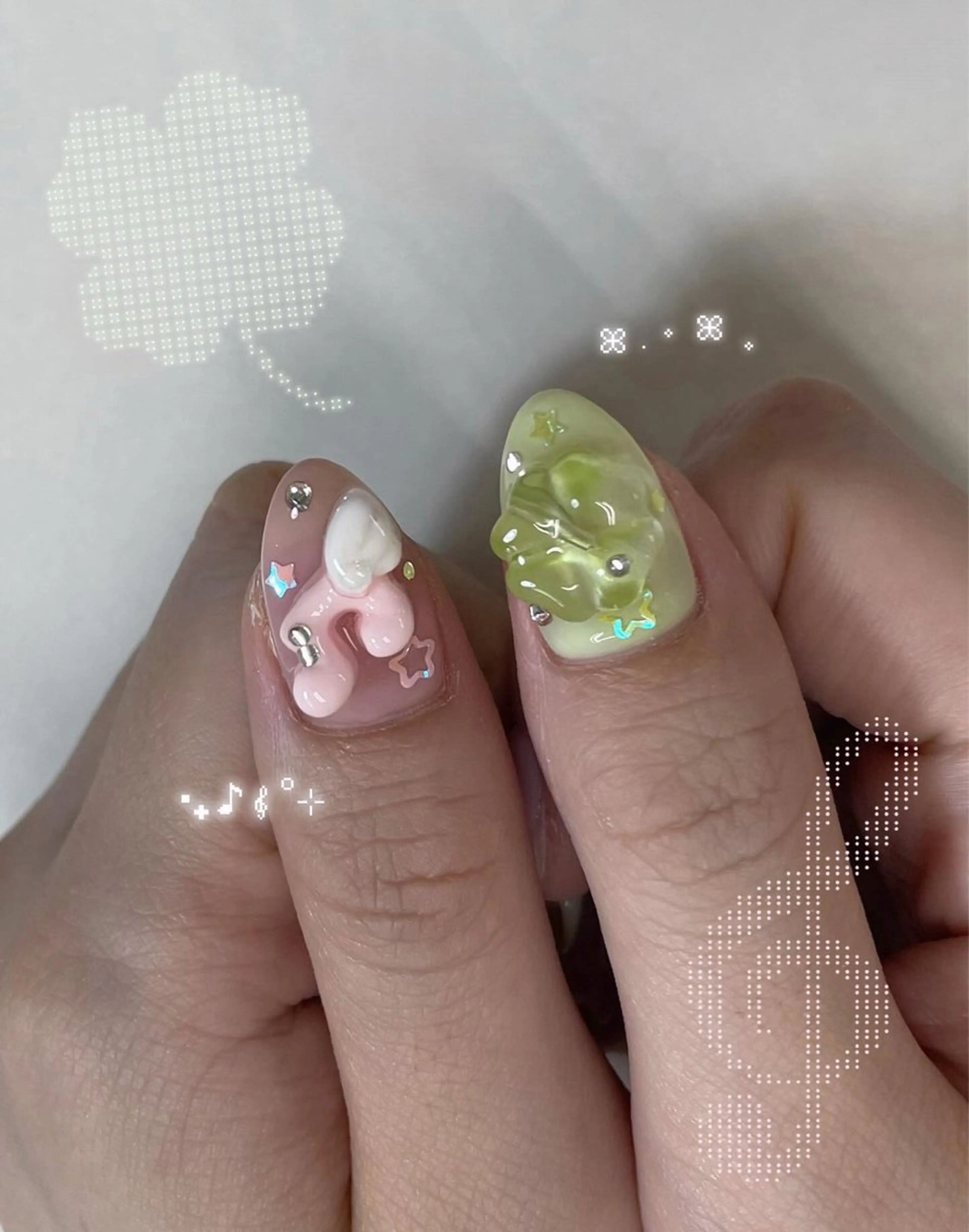 メンズ ネイル ハンドネイル MINAMI໒꒱ Y2K、韓国ガーリーのネイルデザイン