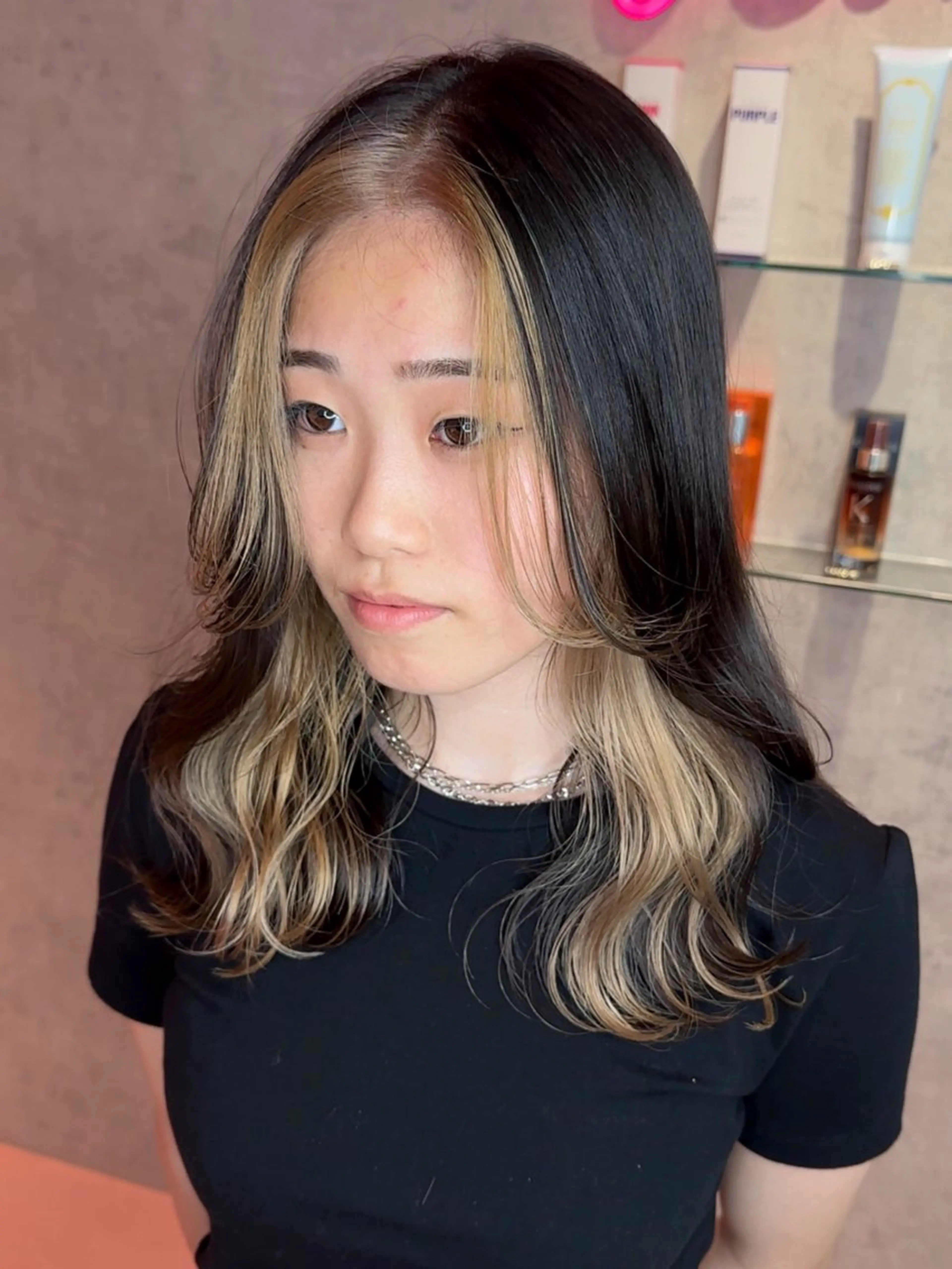 ミディアム カラー 韓国ヘア/艶カラー /田中悠佑のヘアスタイル